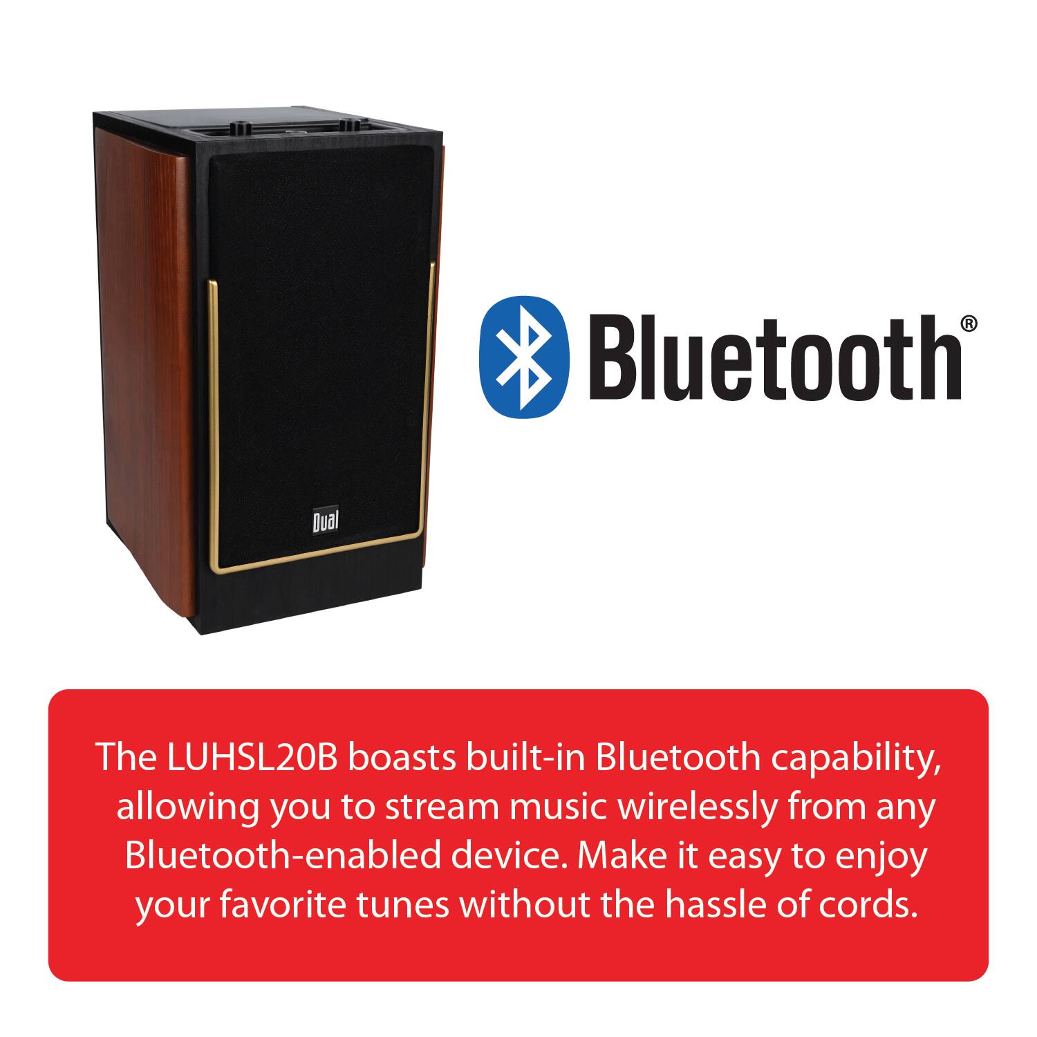 Bluetooth

The LUHSL20B boasts built-in Bluetooth capability, allowing you to stream music wirelessly from any Bluetooth-enabled device. Make it easy to enjoy your favorite tunes without the hassle of cords.