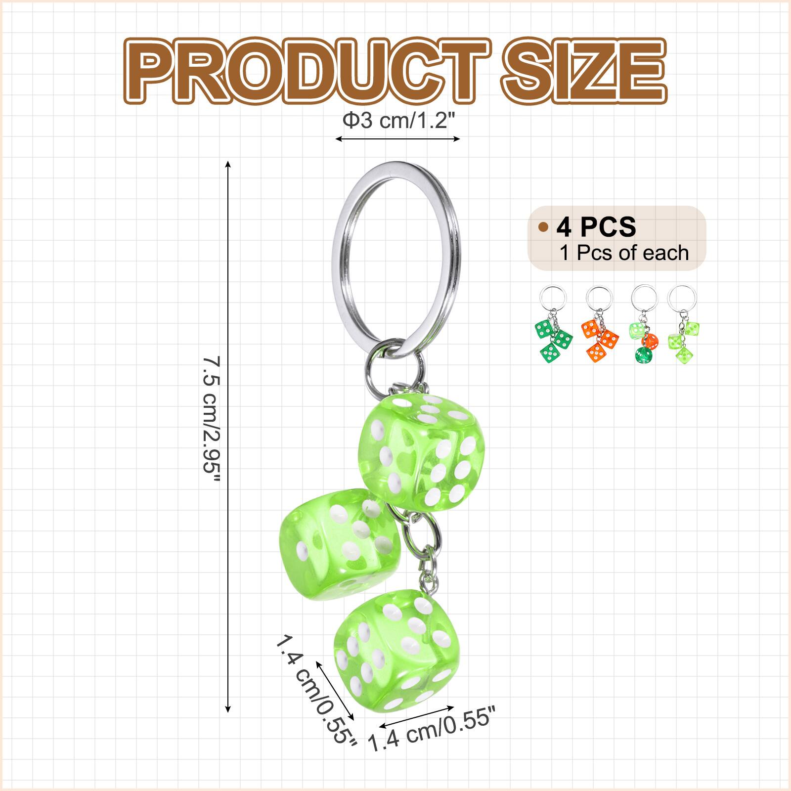 PRODUCT SIZE  
3 cm/1.2"  
4 PCS  
1 Pcs of each  
7.5 cm/2.95"  
1.4 cm/0.55"  
1.4 cm/0.55"