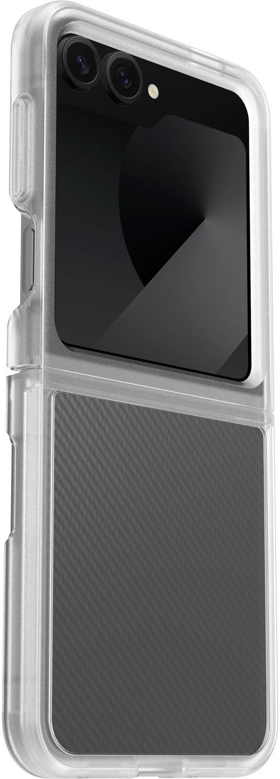 Angle. OtterBox - Thin Flex Series for Samsung Galaxy Z Flip7 FE and Samsung Galaxy Z Flip6 - Clear.