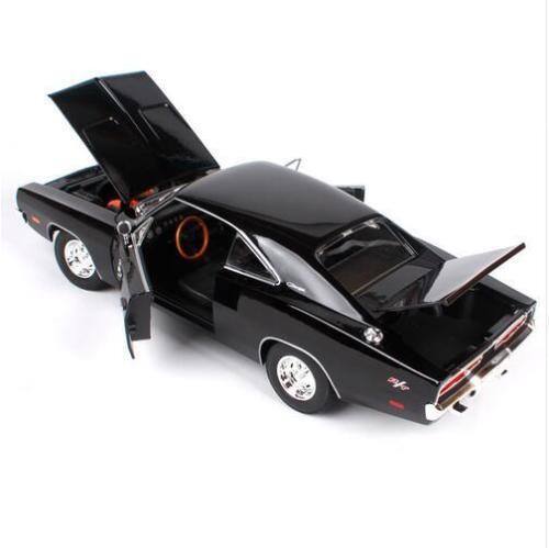 Left. Maisto - 1969 Dodge Charger R/T Black 1/18 Diecast Model Car by Maisto - Black.