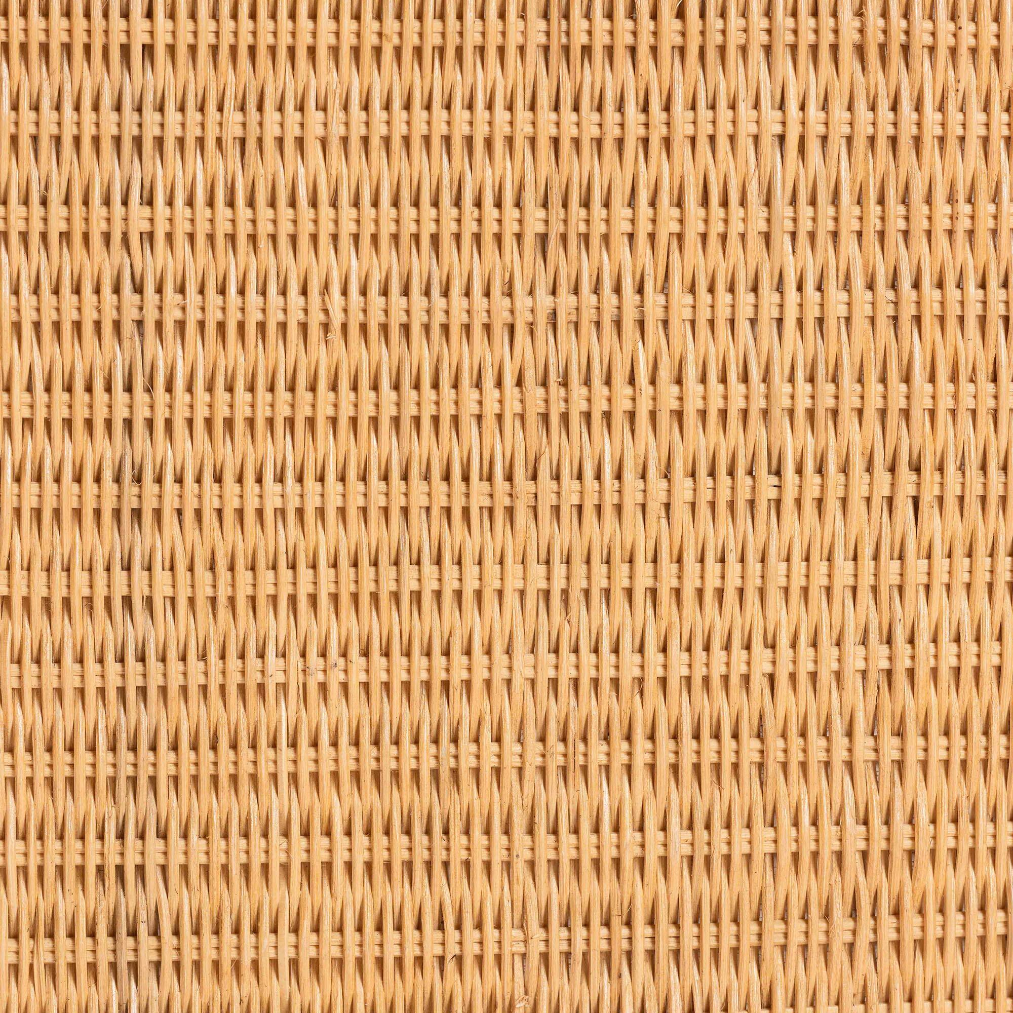 Alt View 1. bali & pari - Palm Waterfall Natural Rattan Coffee Table - Handwoven Wicker Centerpiece with Curved Silhouette for Living Room - Light Honey.