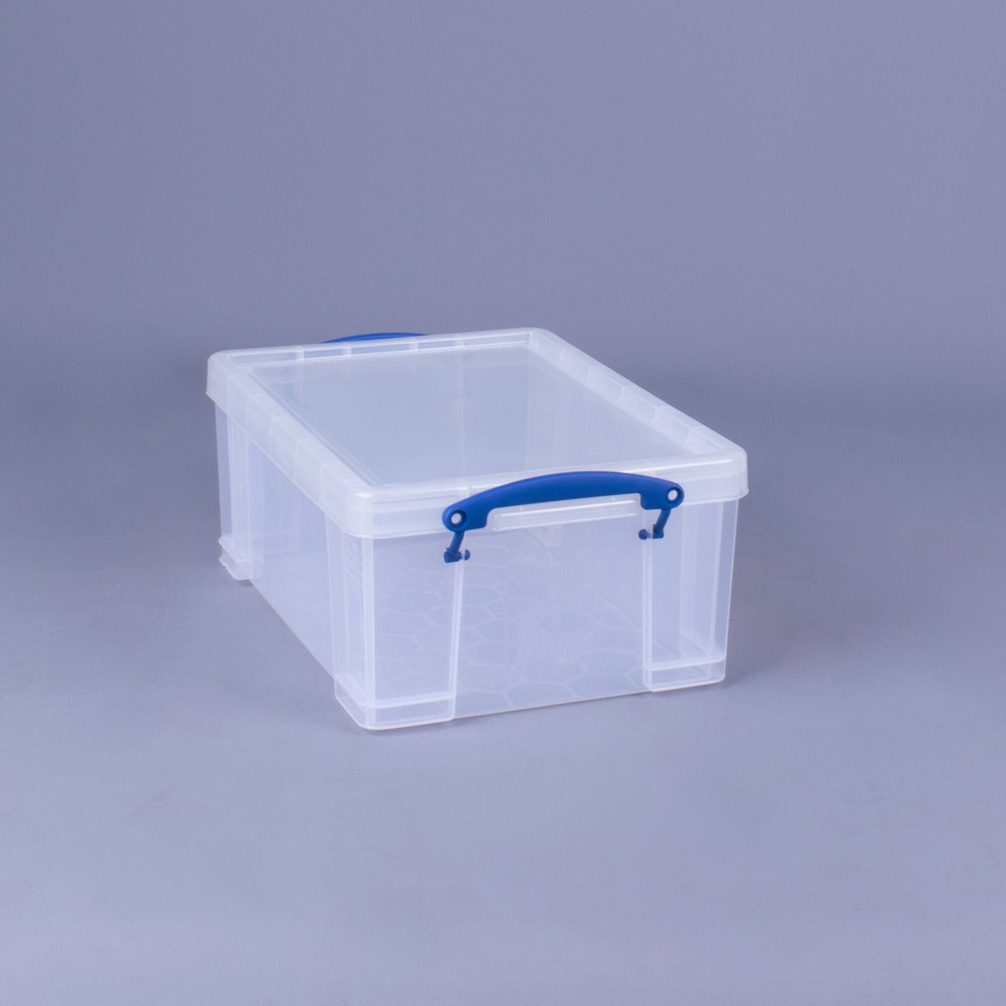 Alt View 4. Really Useful Box - Really Useful Box 9L Storage Container w/ Snap Lid & Clip Lock Handle (10 Pack) - Clear.