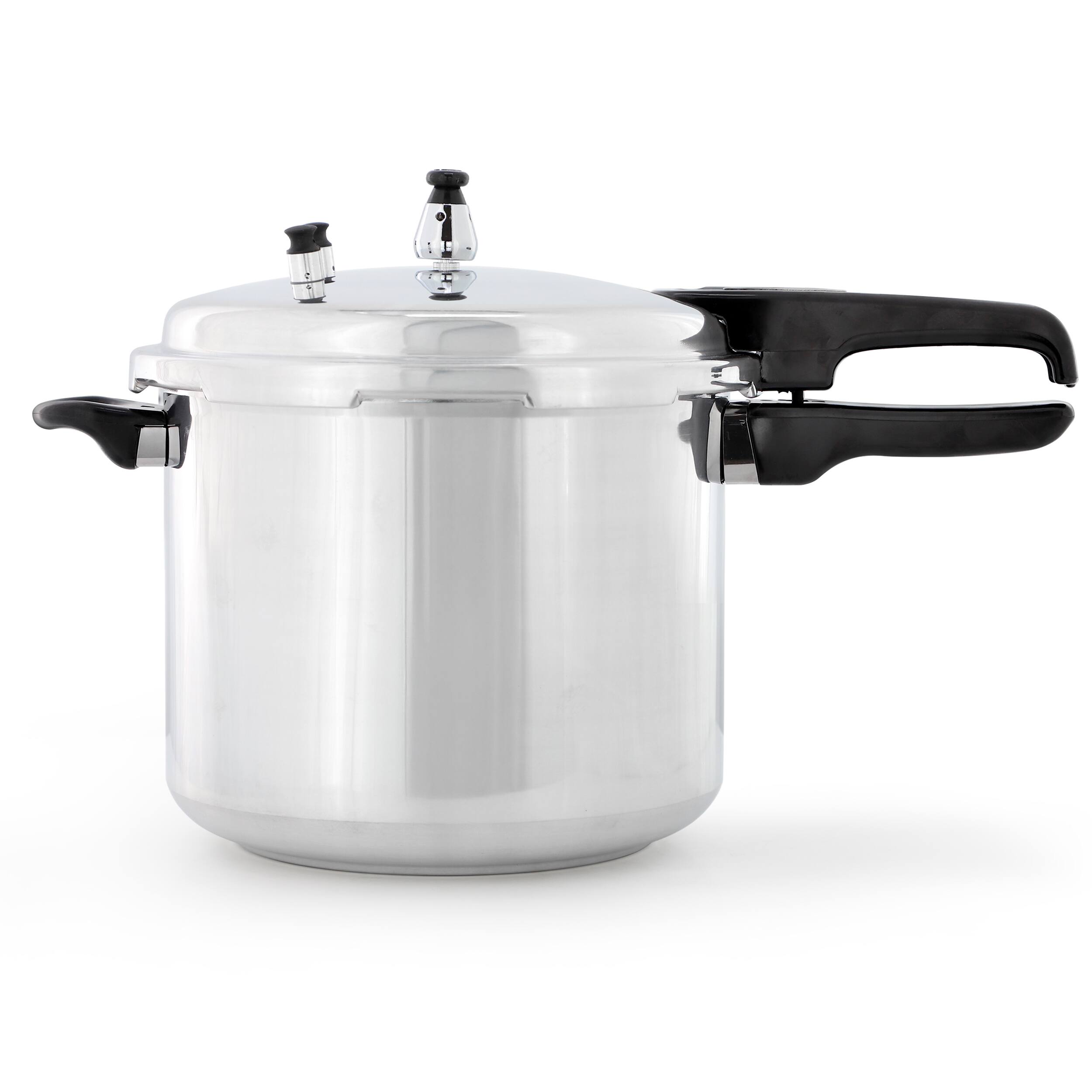 Alt View 3. MegaChef - MegaChef 11.5 Quart Induction and Stovetop Pressure Cooker with Steamer - Silver.