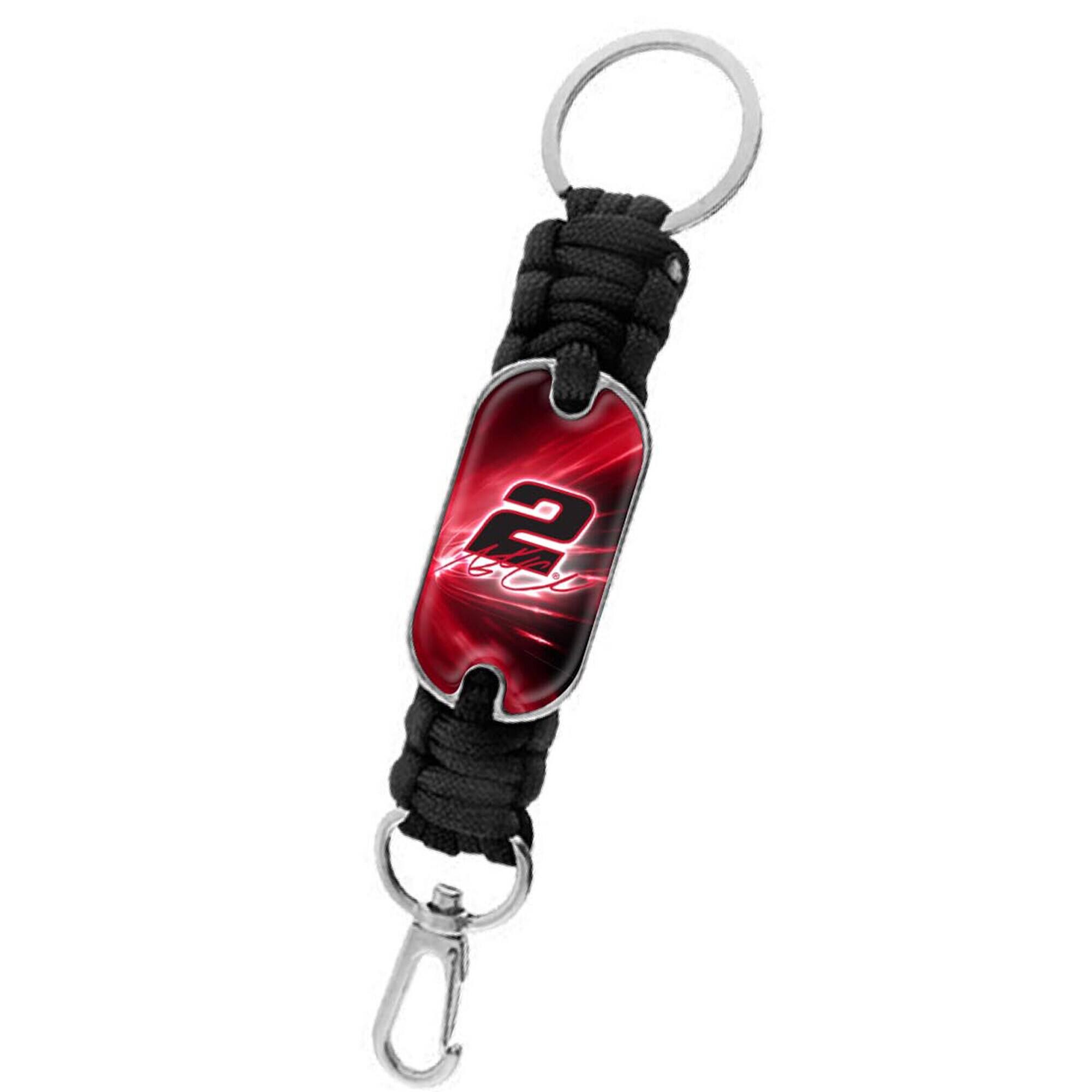 Front. Sparta 2002 Designs & Promotions - Austin Cindric ColorDome Paracord Keychain - Multicolor.