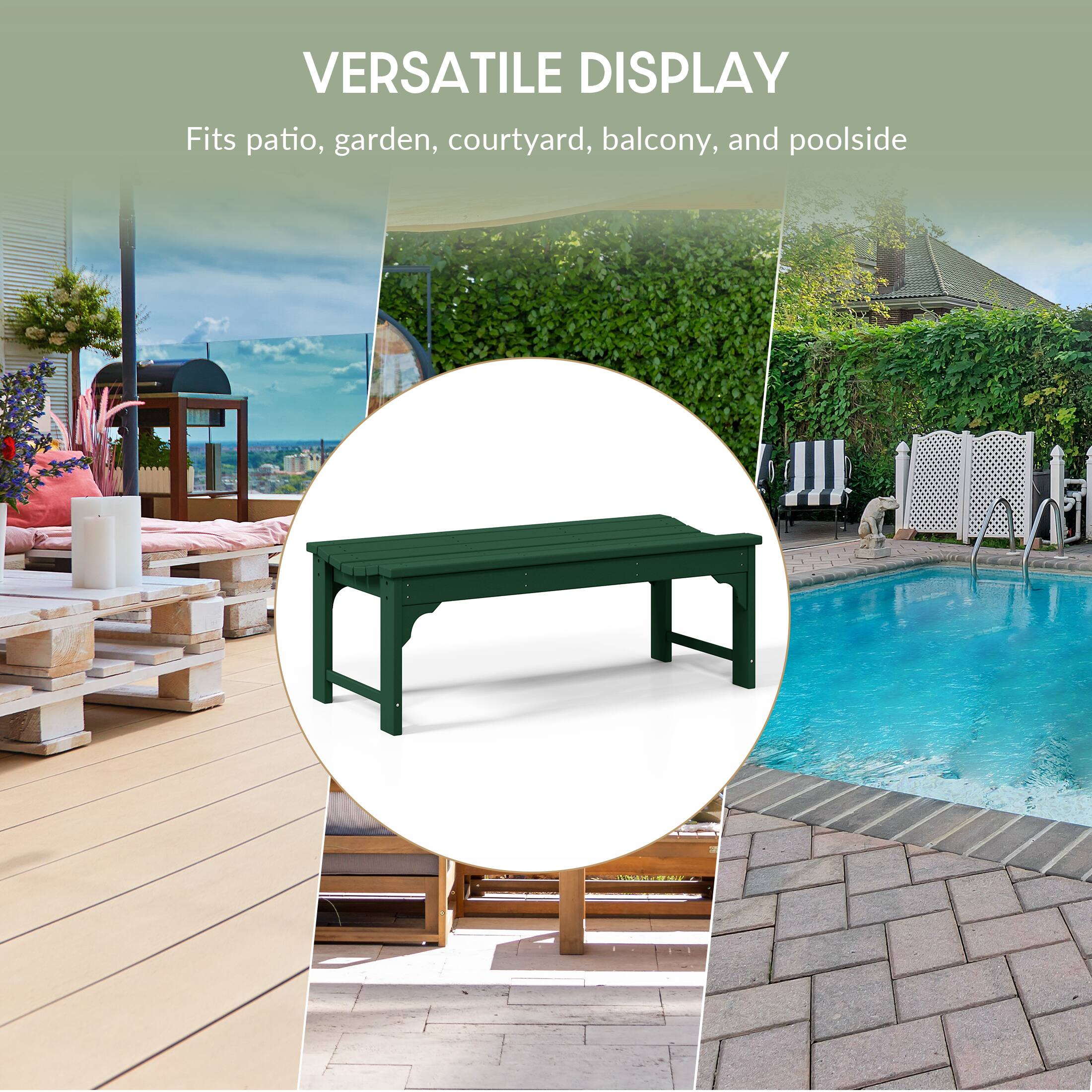 VERSATILE DISPLAY  
Fits patio, garden, courtyard, balcony, and poolside