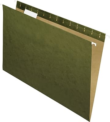 Pendaflex - Hanging File Folders, 1/5 Tab, Legal, Standard 25/Box - Green