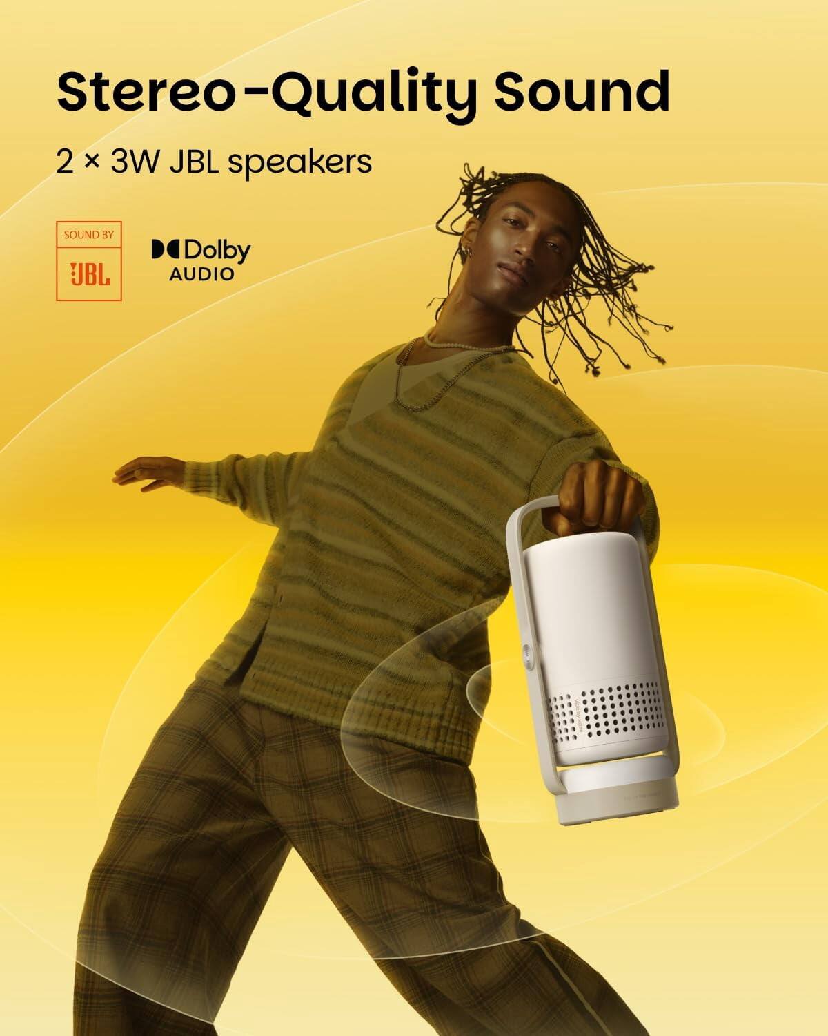 Stereo-Quality Sound  
2 x 3W JBL speakers  
SOUND BY JBL  
Dolby AUDIO