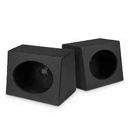 QPower - Q Power Q-Bomb QTW6X9 6x9" Car Wedge Speaker Boxes with Bedliner Spray, Pair - Black