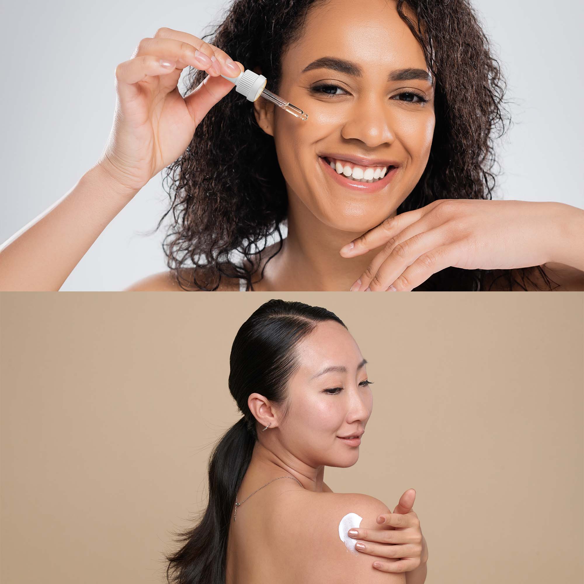 Left. Pursonic - Ultimate Skin Care Duo: Anti Cellulite & Muscle Relaxation Hot Cream + Anti-Aging Serum Set - Multicolor.