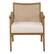 Front. OSP Home Furnishings - Alaina Cane Back Arm Chair - Linen.