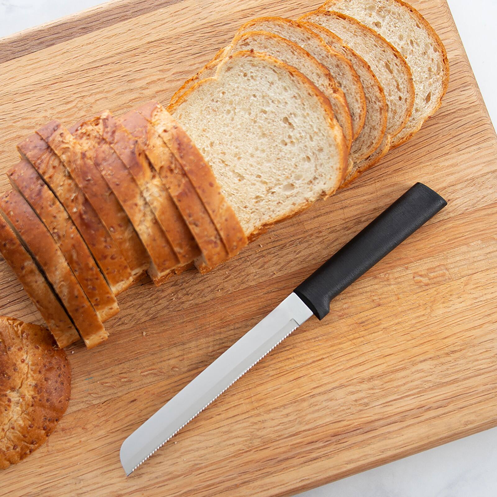 Alt View 3. Rada - Cutlery 6-Inch Bread Knife Stainless Steel Serrated Blade, Black Handle - Black.
