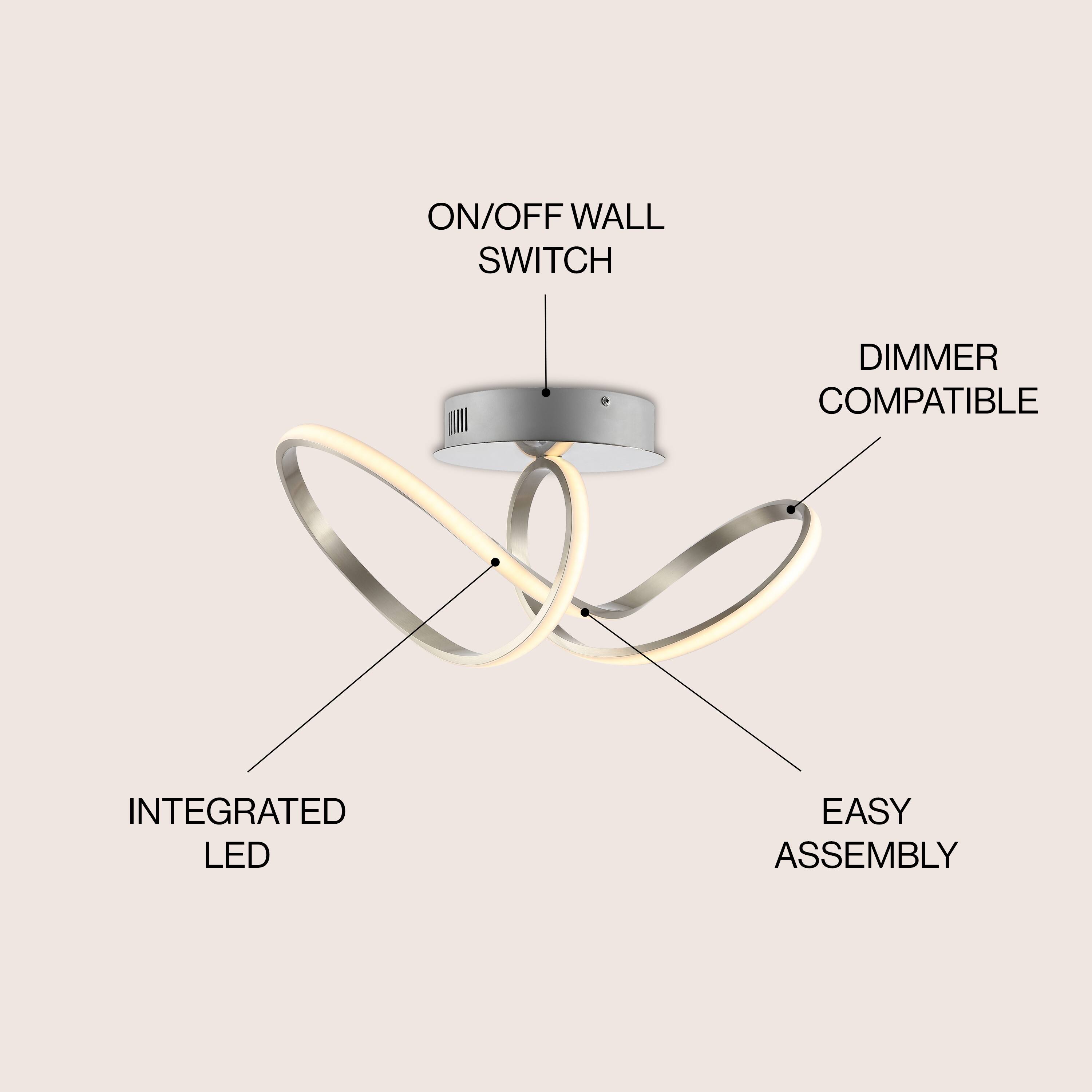 ON/OFF WALL SWITCH  
DIMMER COMPATIBLE  
INTEGRATED LED  
EASY ASSEMBLY