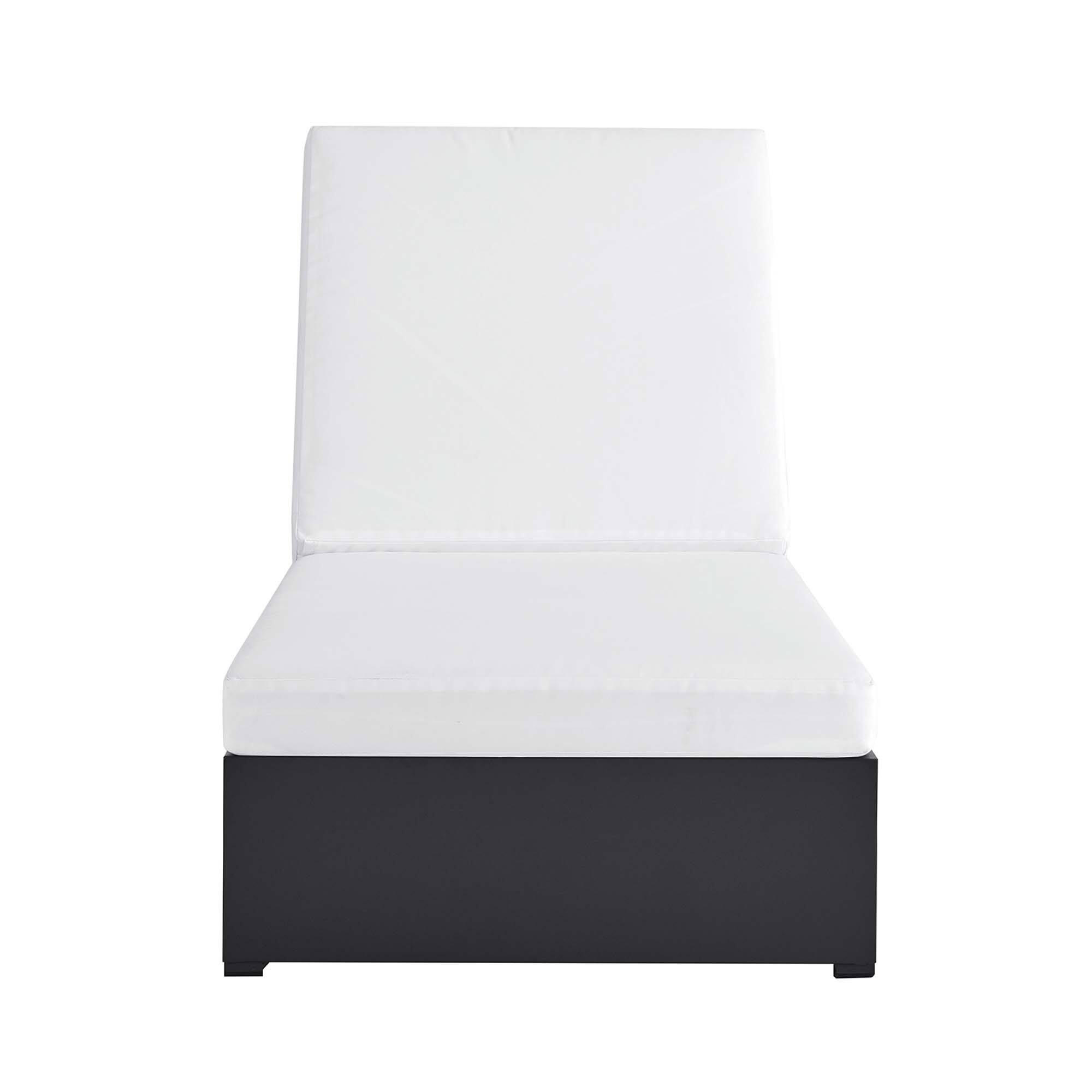 Alt View 6. Modway - Tahoe Outdoor Patio Powder-Coated Aluminum Chaise Lounge Chair by Modway - Gray White.