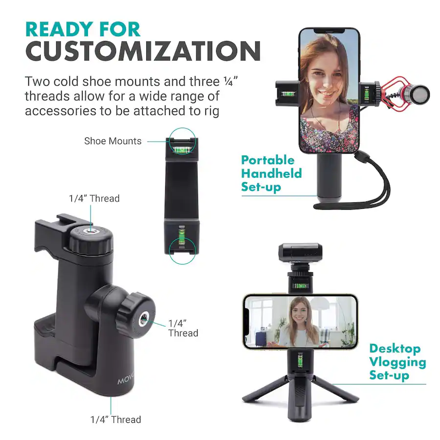 MOVO P 3 Rotating Smartphone Tripod Mount with Vertical and Horizonal ...