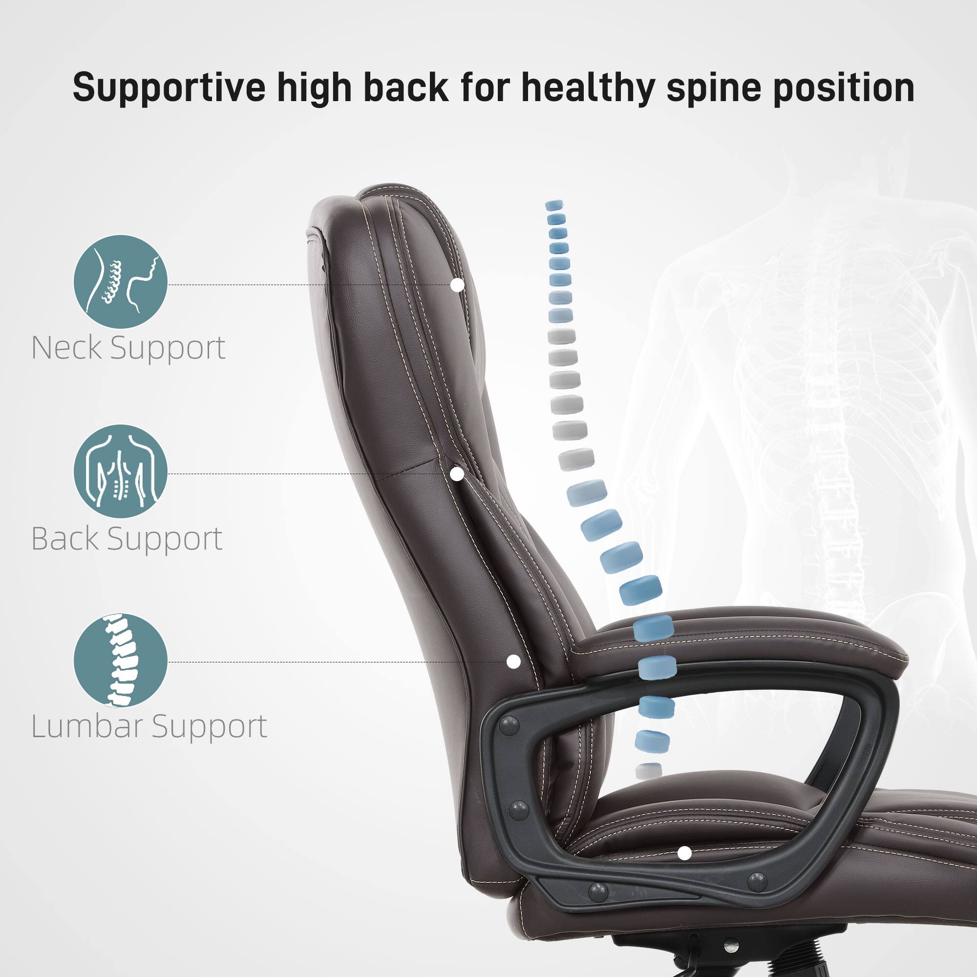 Supportive high back for healthy spine position

- Neck Support
- Back Support
- Lumbar Support