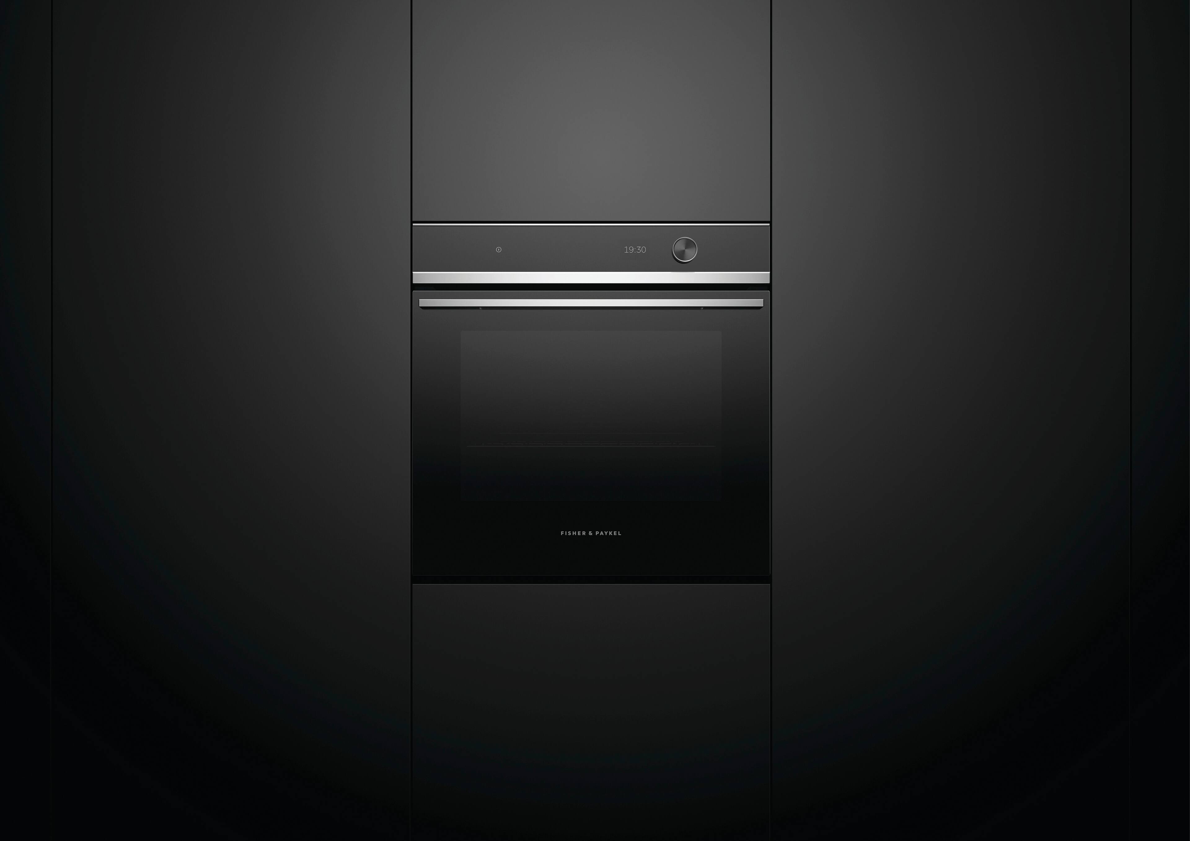 Alt View 11. Fisher & Paykel - 24-in Built-In Single Electric Convection Wall Oven - Stainless Steel.