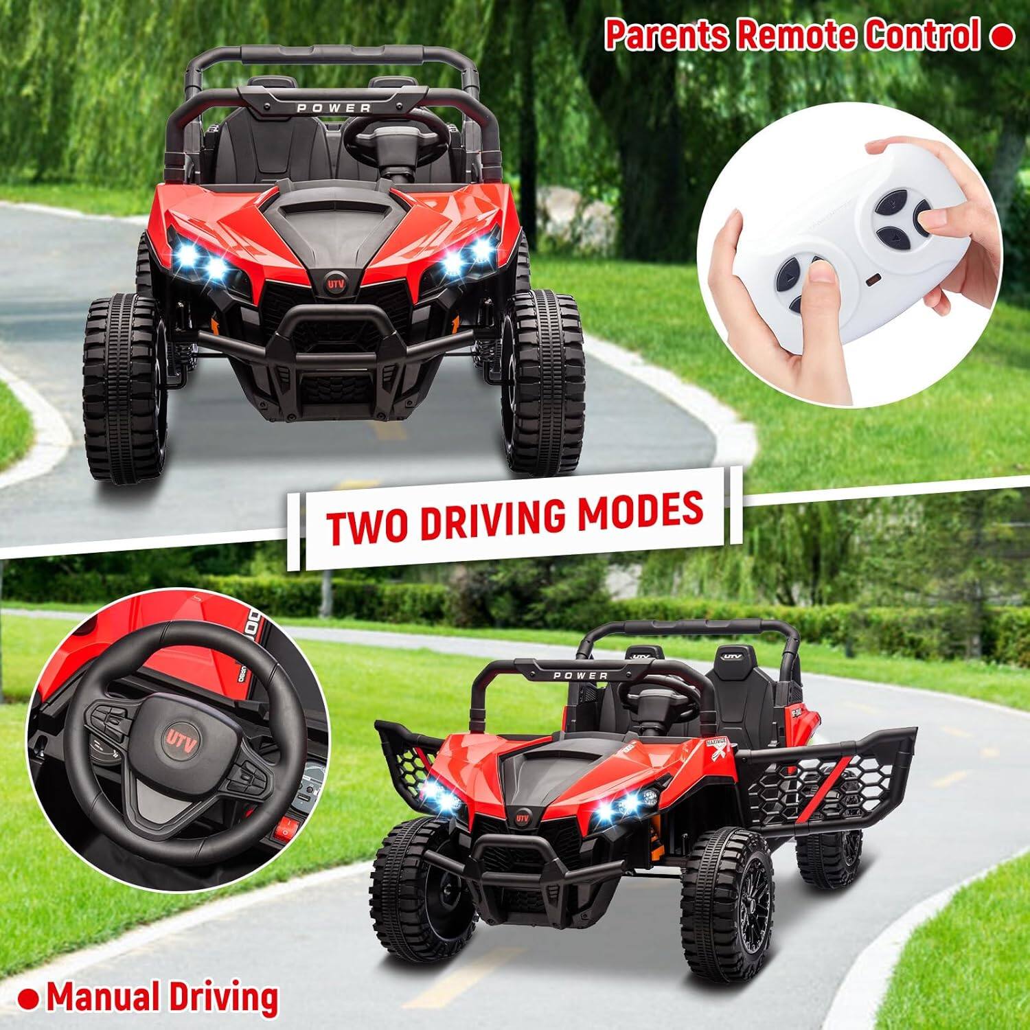 Parents Remote Control  
TWO DRIVING MODES  
Manual Driving