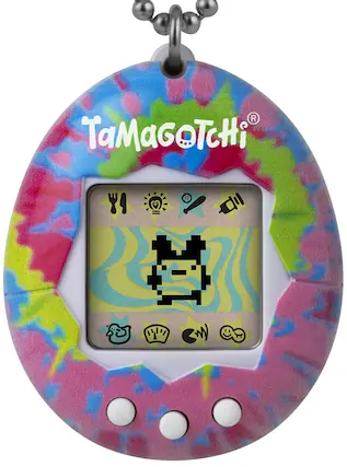 Front. Bandai - Tamagotchi - Original - Gen2 Tie Dye (Updated Logo) - Collectibles - Multicolor.