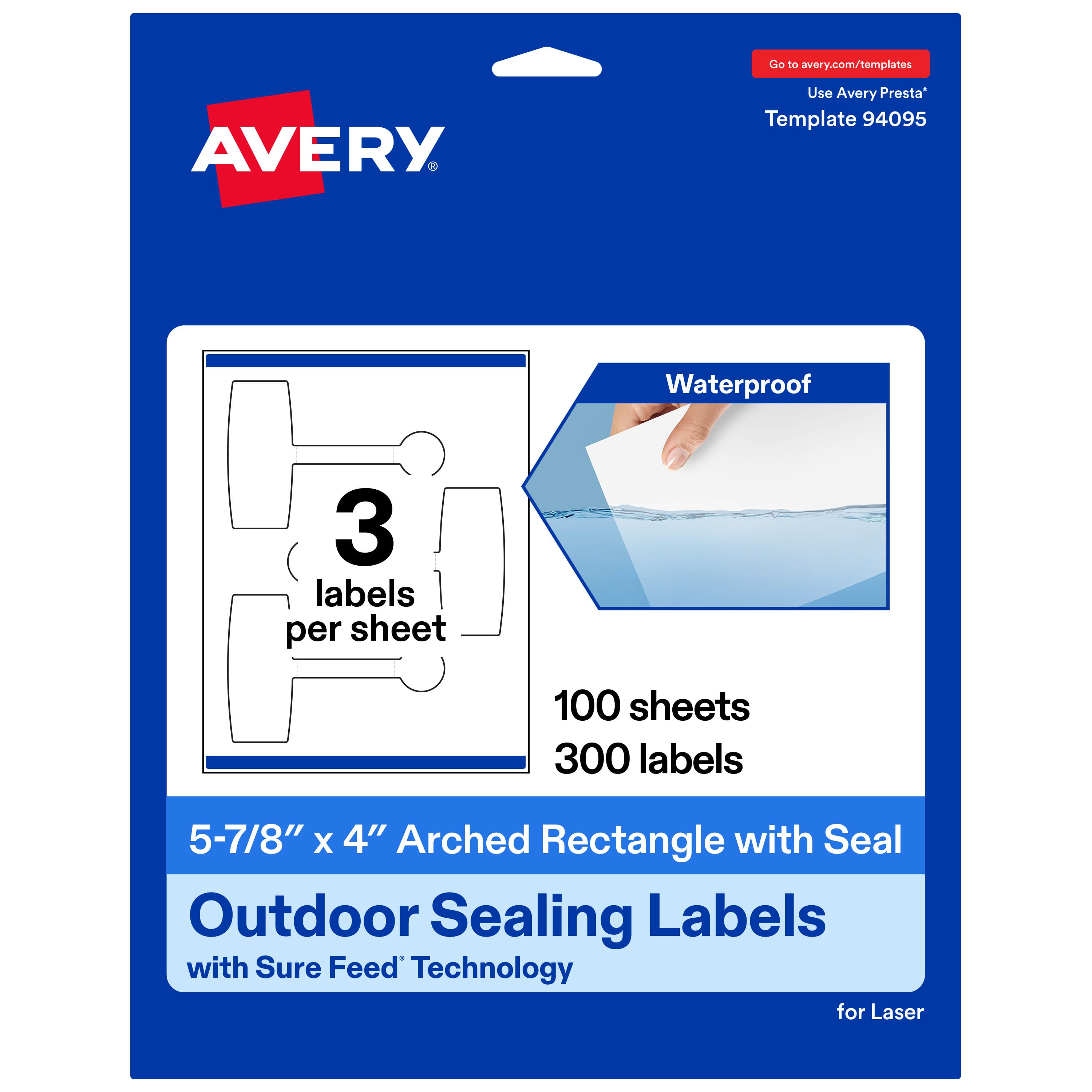 "Avery - Avery® Sealing Labels, 5-7/8"" x 4"", Outdoor Waterproof, 300 Total - White" price history on PriceWatchPro