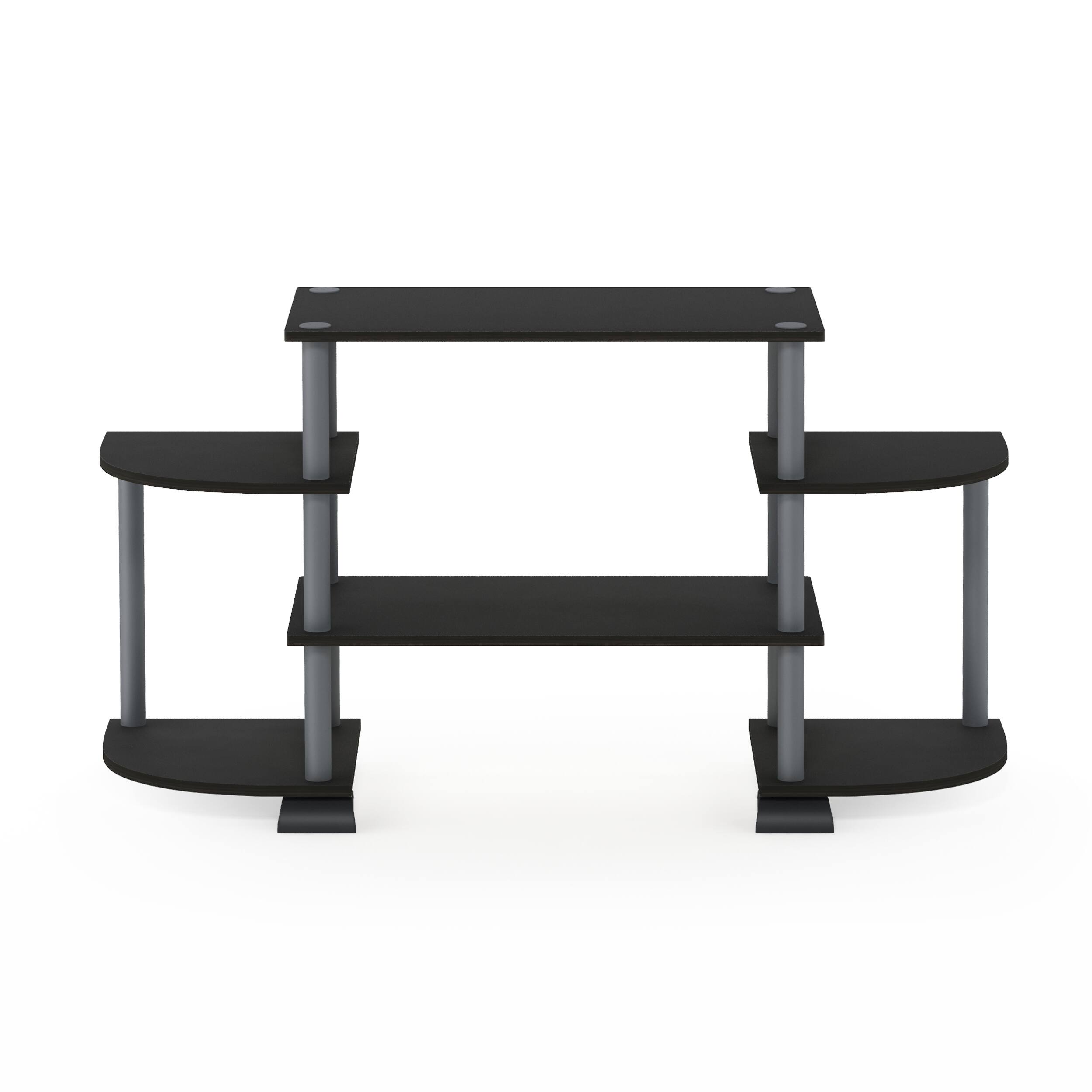 Alt View 2. Furinno - Turn-N-Tube Rounded Corner TV Entertainment Center - Black/Grey.