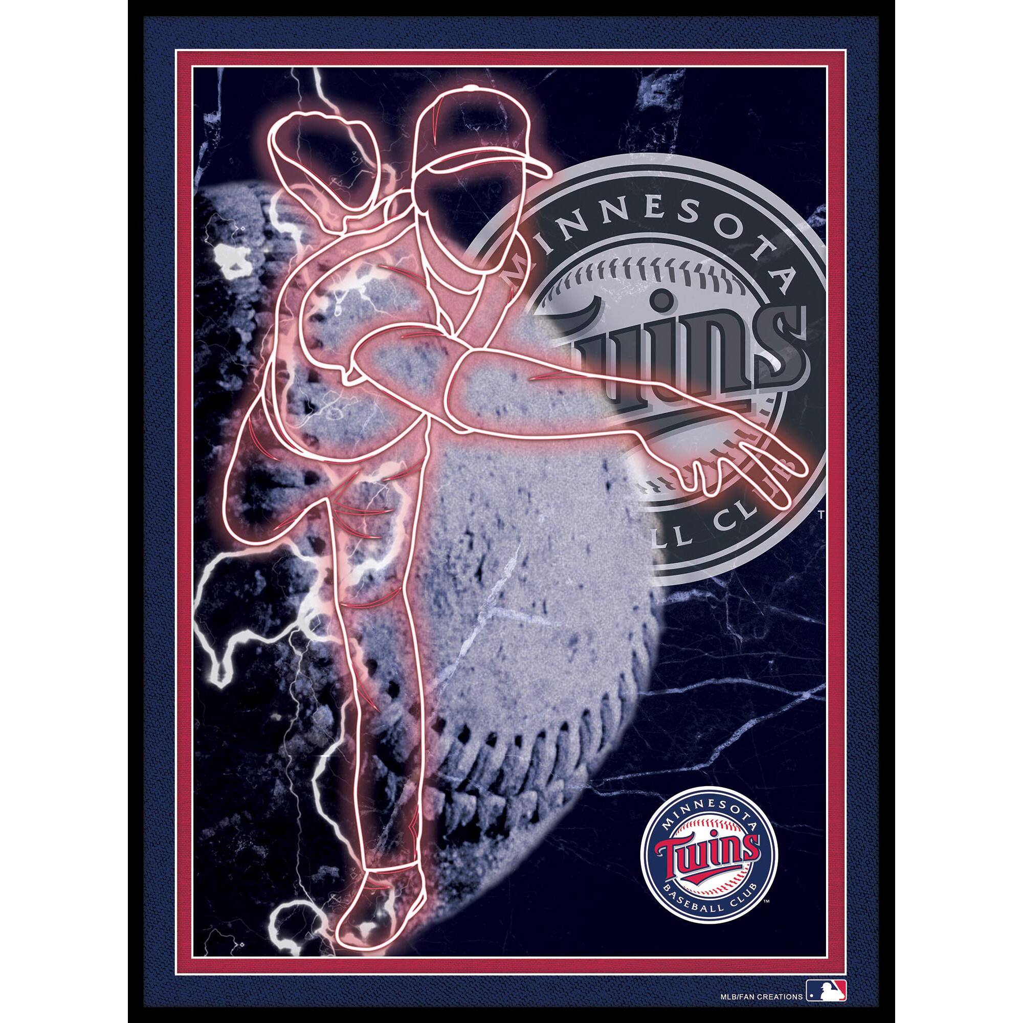 Black 12'' x 16'' Framed Neon Player Print