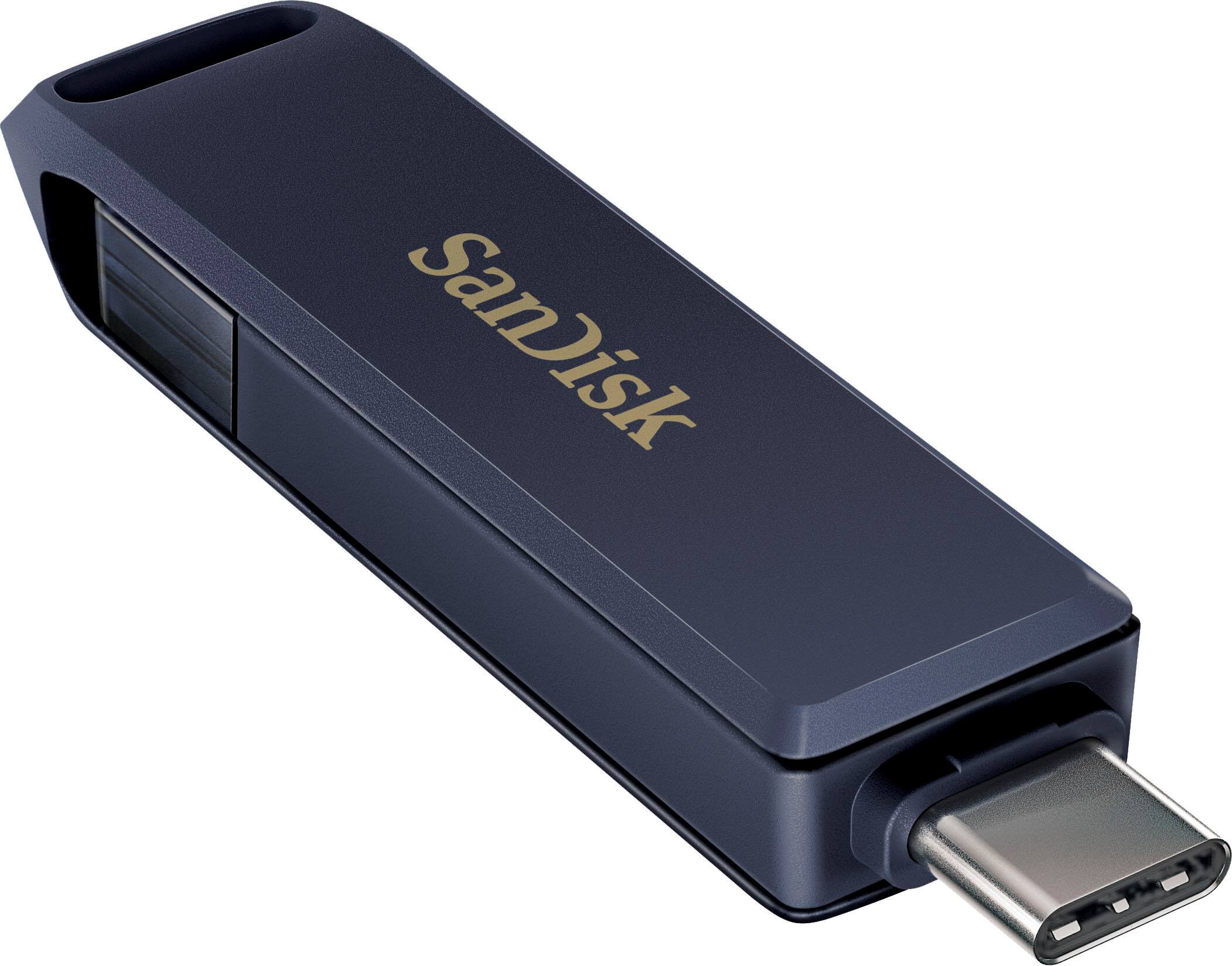 Alt View 20. SanDisk - 256GB USB Flash Drive for iPhone Lightning and USB Type-C Metallic Sky - blue.