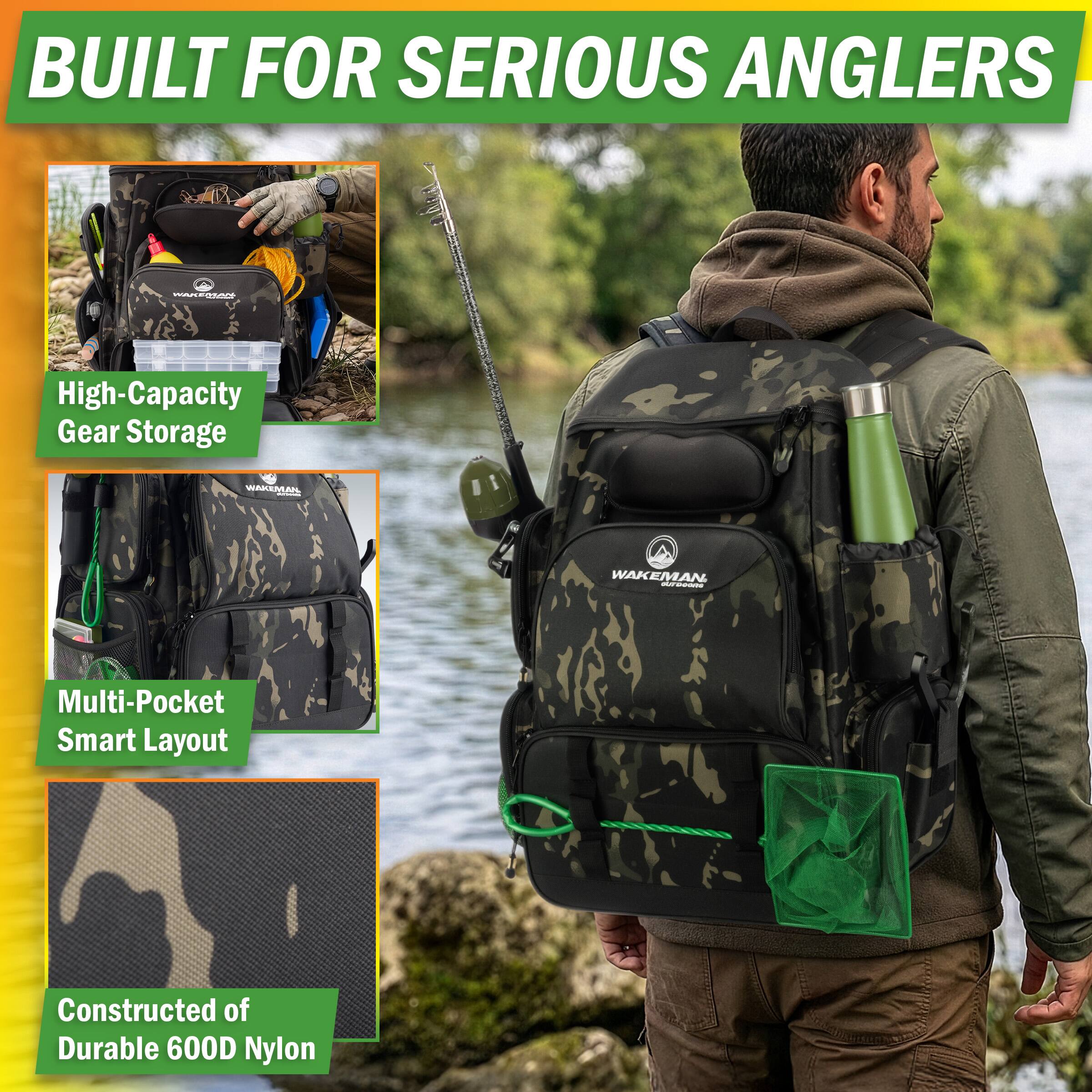 BUILT FOR SERIOUS ANGLERS

- High-Capacity Gear Storage
- Multi-Pocket Smart Layout
- Constructed of Durable 600D Nylon