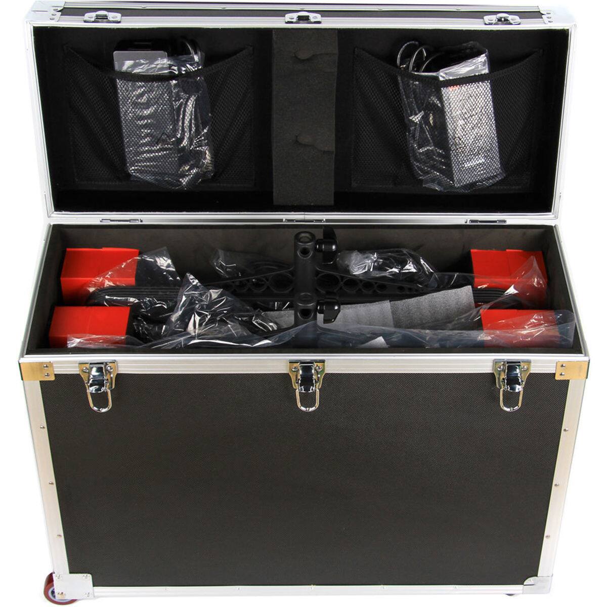 Alt View 6. CamelBak - Came-TV 1380 Bi-Color LED 2-Light Kit, Includes 2x 4-Way Barndoor, 2x Power Adapter, 2x DMX Cable, 2x AC Power Cord,.