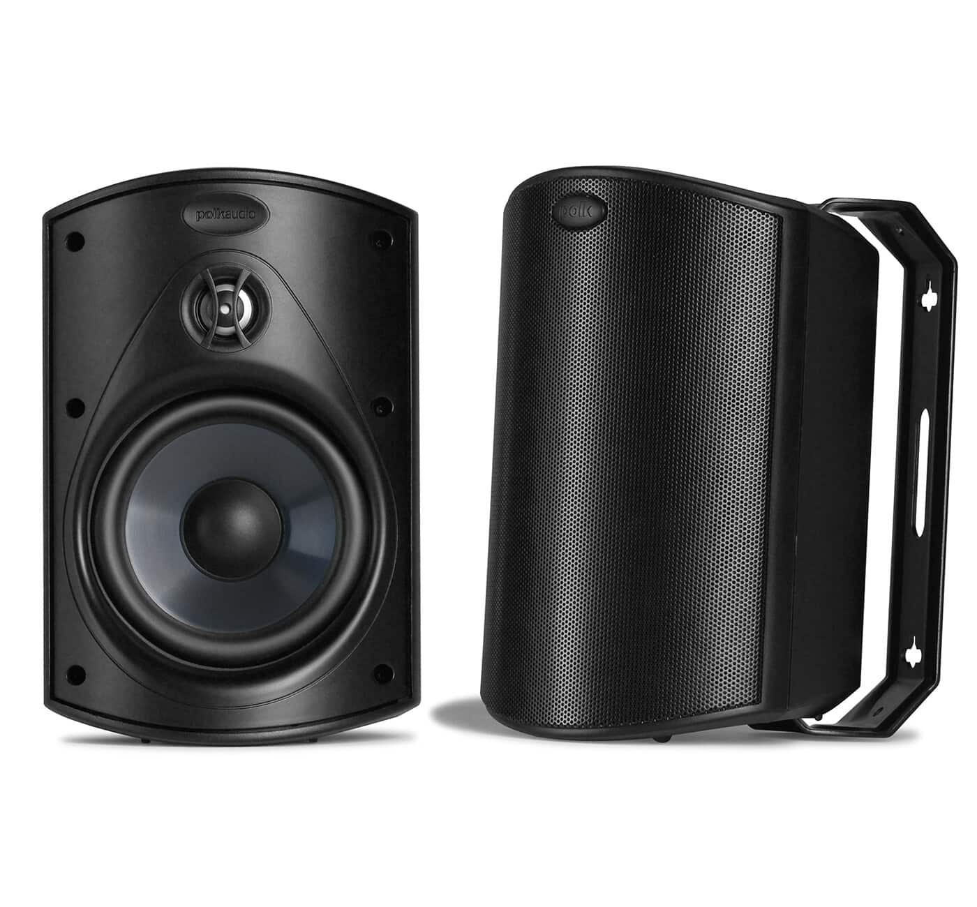 Polk Audio - Atrium Series 4-1/2" Outdoor Loudspeakers (Pair) - Black - Front_Zoom