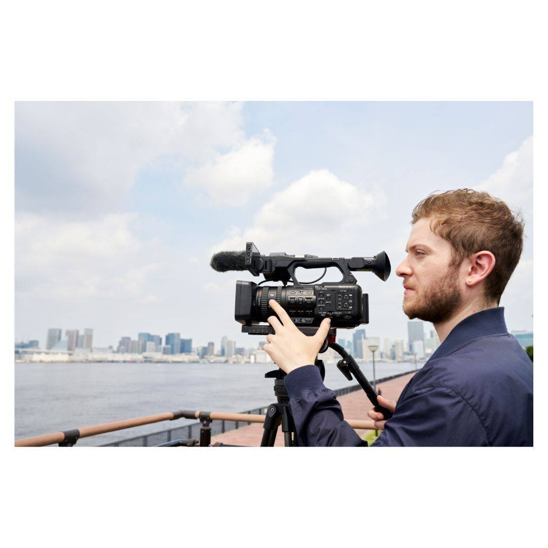 Back. Sony - Sony PXW Z200 Solid State Handheld 4K Black Camcorder with Exmor RS CMOS Sensor.