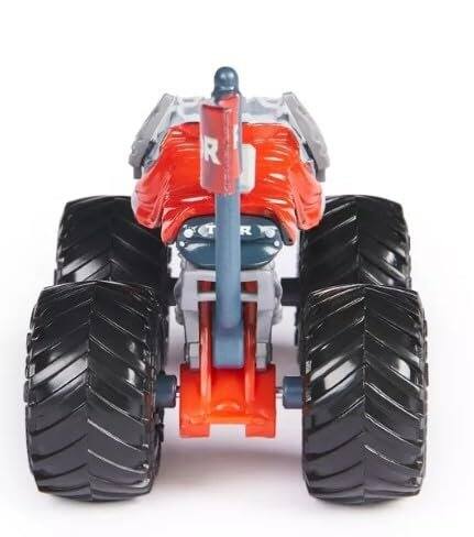 Alt View 1. Monster Jam - Monster Jam Thor 1:64 Scale Diecast Monster Truck 2024 Marvel Series 1 Collectible with Display Flag - Red & Grey.