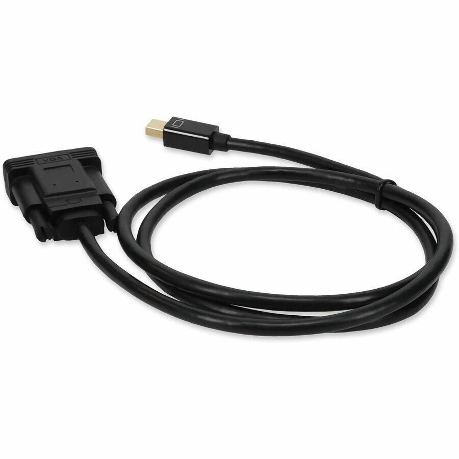 Alt View 3. AddOn - AddOn 6ft Mini-DisplayPort 1.1 Male to VGA Male Black Cable For Resolution Up to 1920x1200 (WUXGA) - 6 ft Mini - Black.