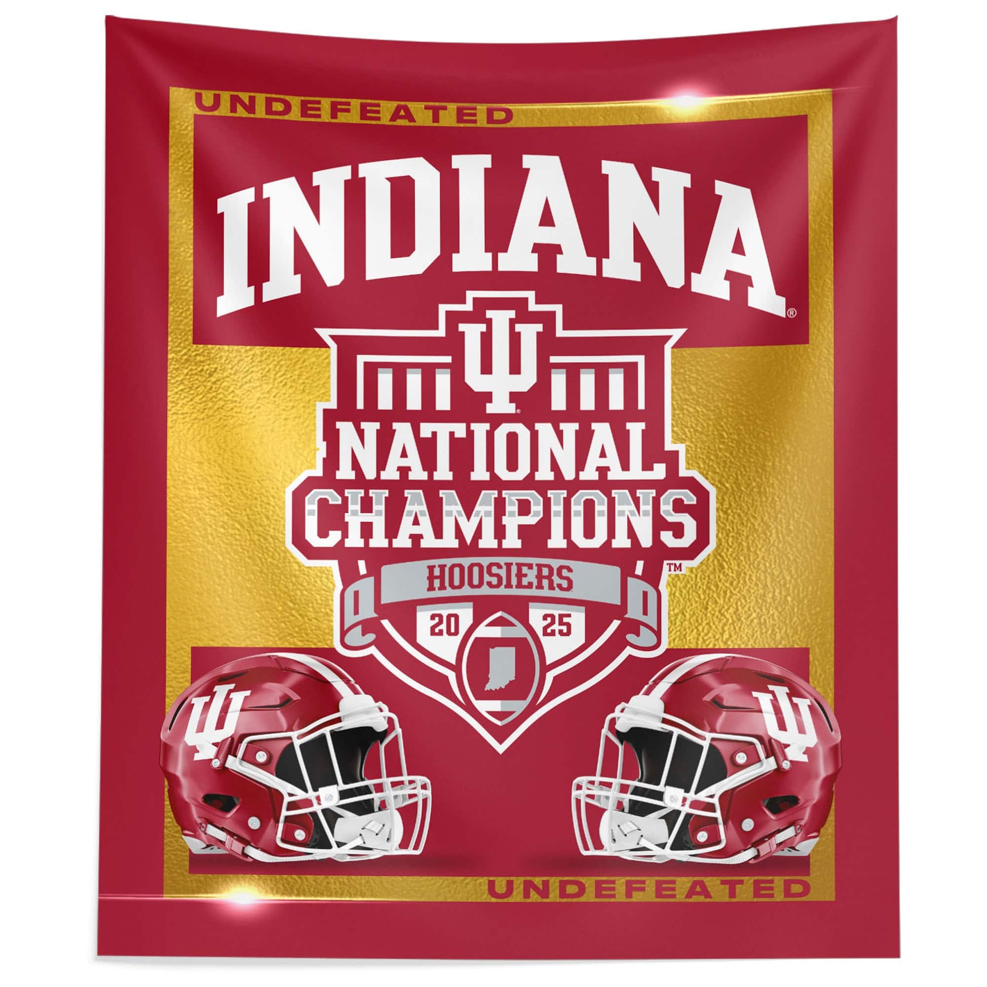 Northwest - Indiana Hoosiers College Football Playoff 2025 National Champions 34" x 40" Golden Wall Tapestry - Multicolor