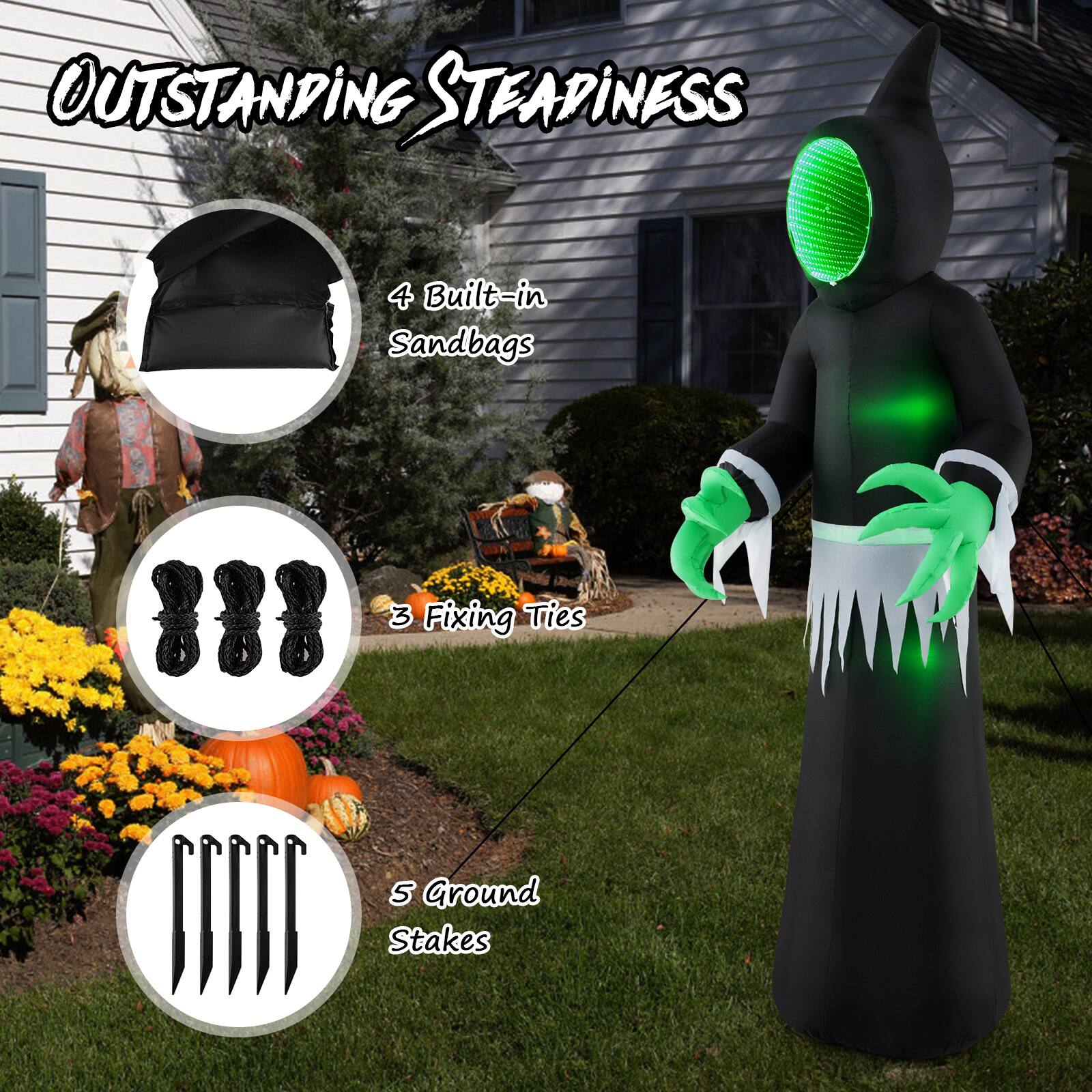 Outstanding Steadiness 4 Built-in Sandbags 3 Fixing Ties S Ground Stakes