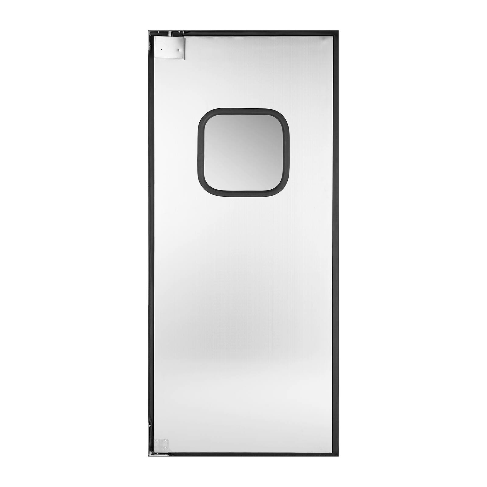 Alt View 5. VEVOR - Traffic Swing Door, Single Panel Fits Door Opening 36"W x 84" H, Stainless Steel Commercial Swinging Doors with Hardware - Silver.