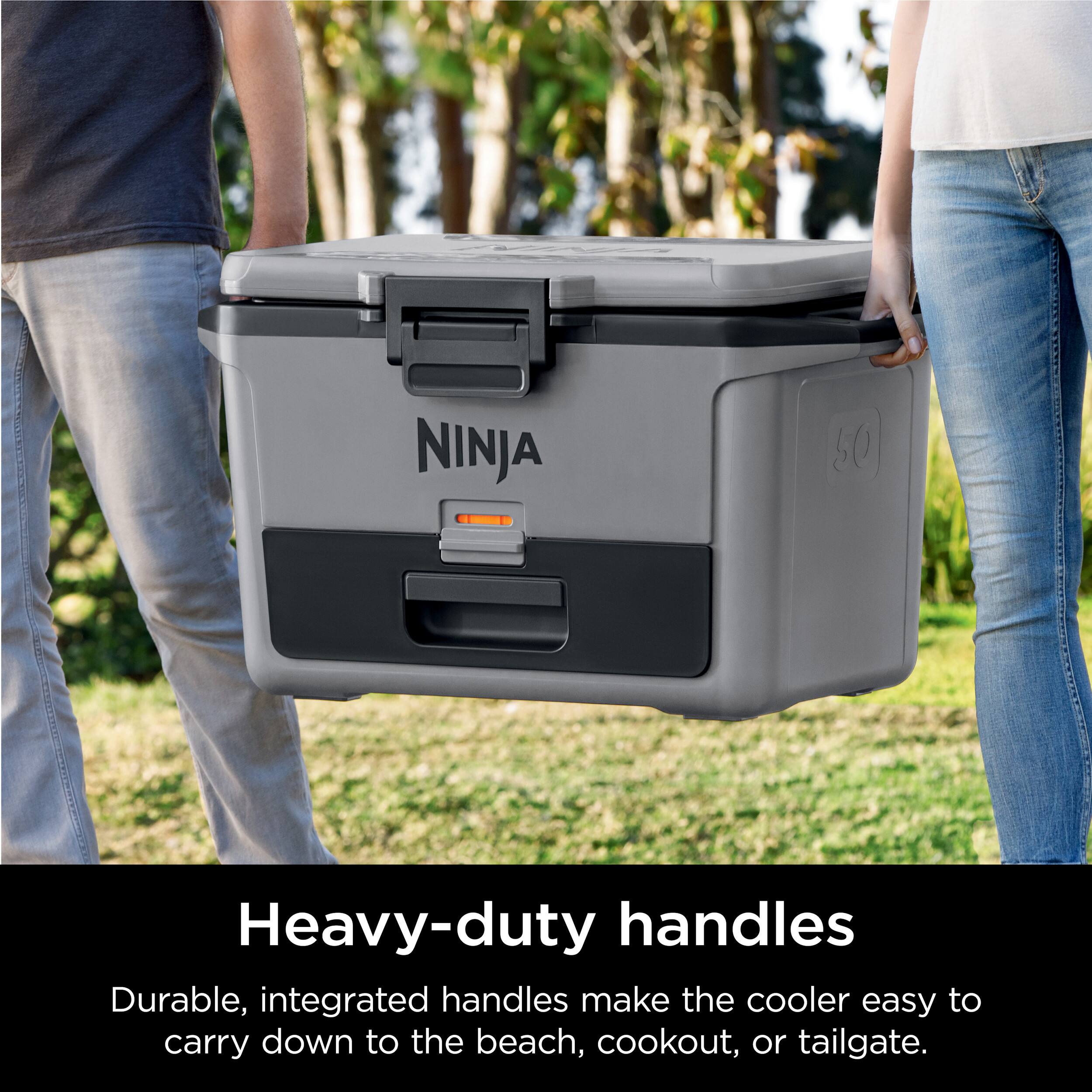 NINJA - 50 Heavy-duty handles Durable, integrated handles make the cooler easy to carry down to the beach, cookout, or tailgate.
