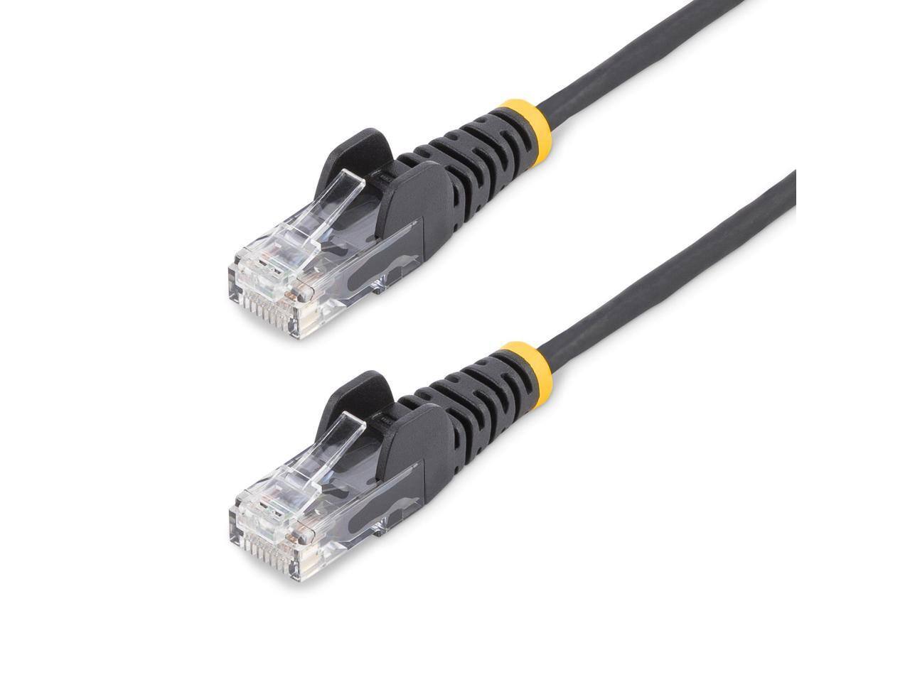 Alt View 2. StarTech.com - StarTech 50ft Black Slim CAT6 Ethernet Cable Model N6PAT50BLKS.