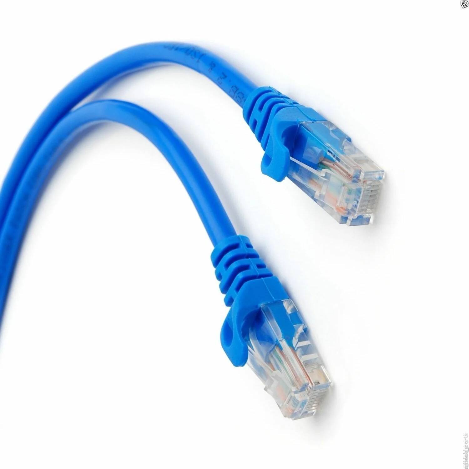 Angle. Stock Preferred - 25 ft Blue CAT5e Ethernet Cable for PC - Blue.
