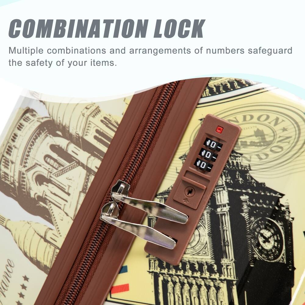 COMBINATION LOCK  
Multiple combinations and arrangements of numbers safeguard the safety of your items.