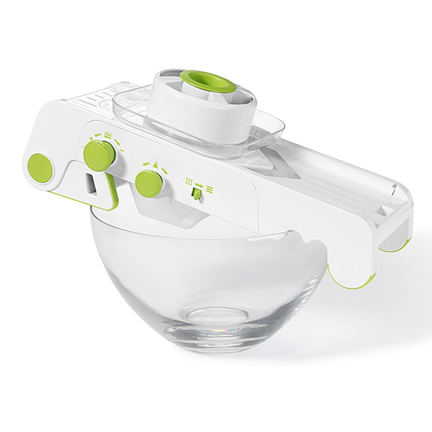 Alt View 2. Starfrit - Cubing Pro Mandoline Slicer with Storage Box - White/Green.