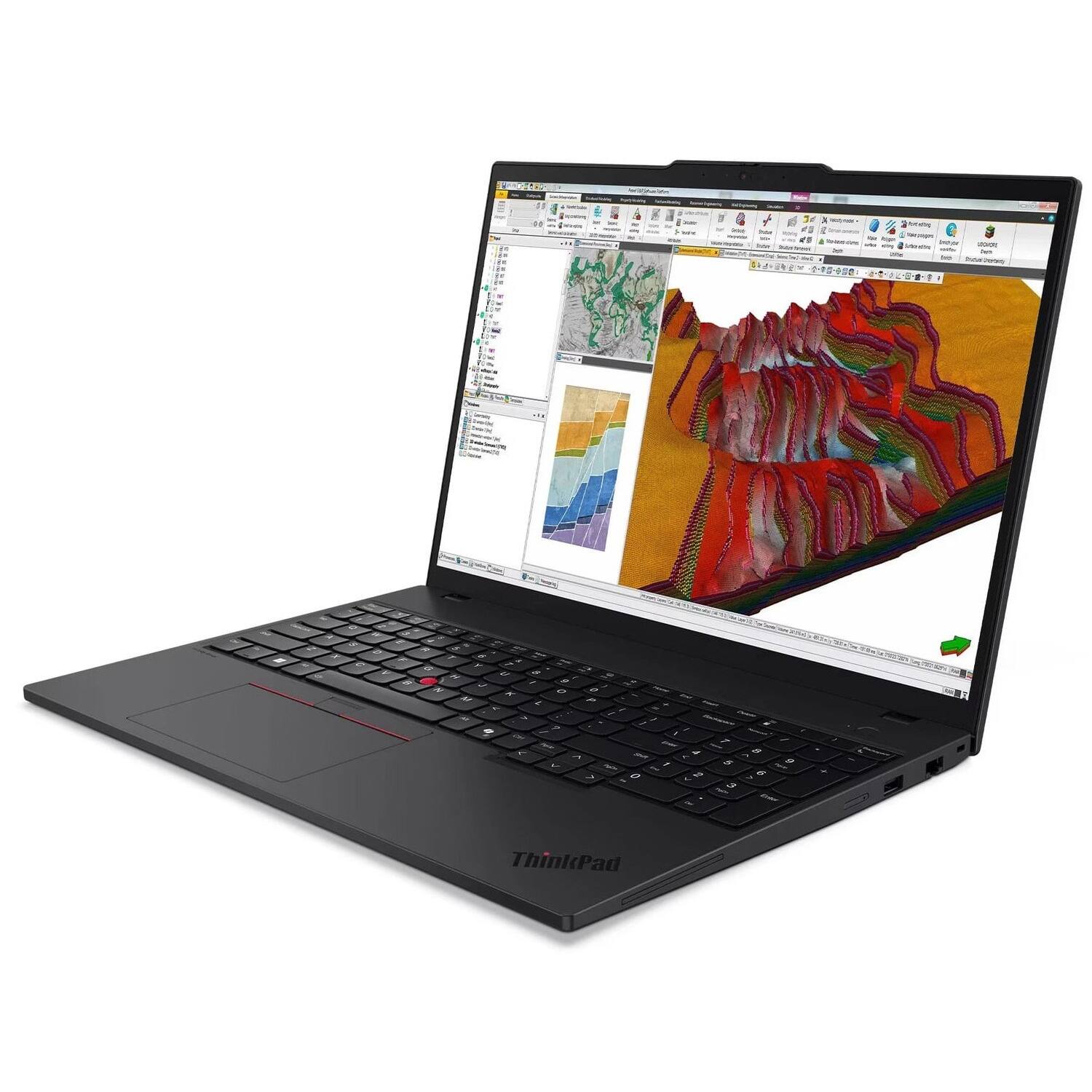 Alt View 4. Lenovo - Lenovo ThinkPad P16s Laptop 16.0 4K (AMD Ryzen AI 7 350, 64GB DDR5, 2TB PCIe SSD, Win 11 Pro) w/USB Hub - Black.