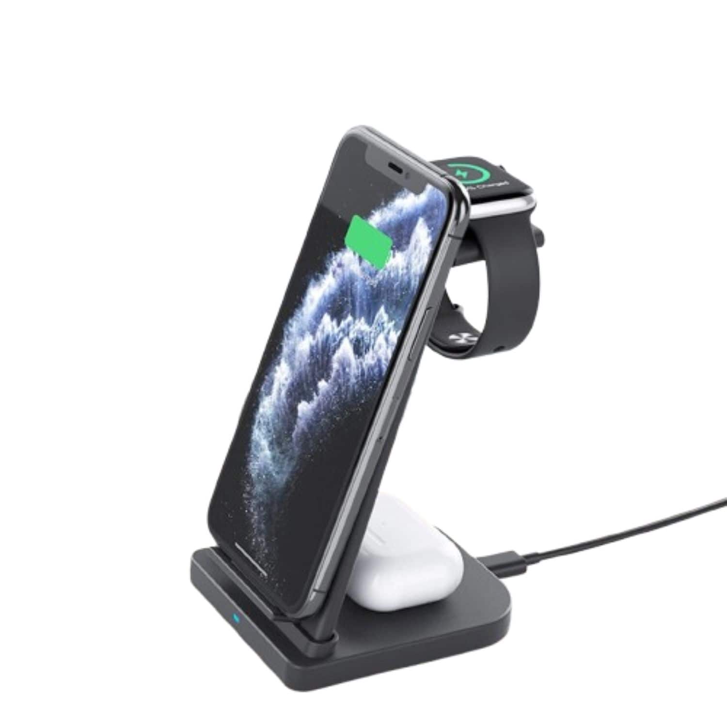 Stock Preferred - 3-in-1 Wireless Charging Dock Stand for iPhone 14/13/12/11, Apple Watch & AirPods – Fast Magnetic Charger