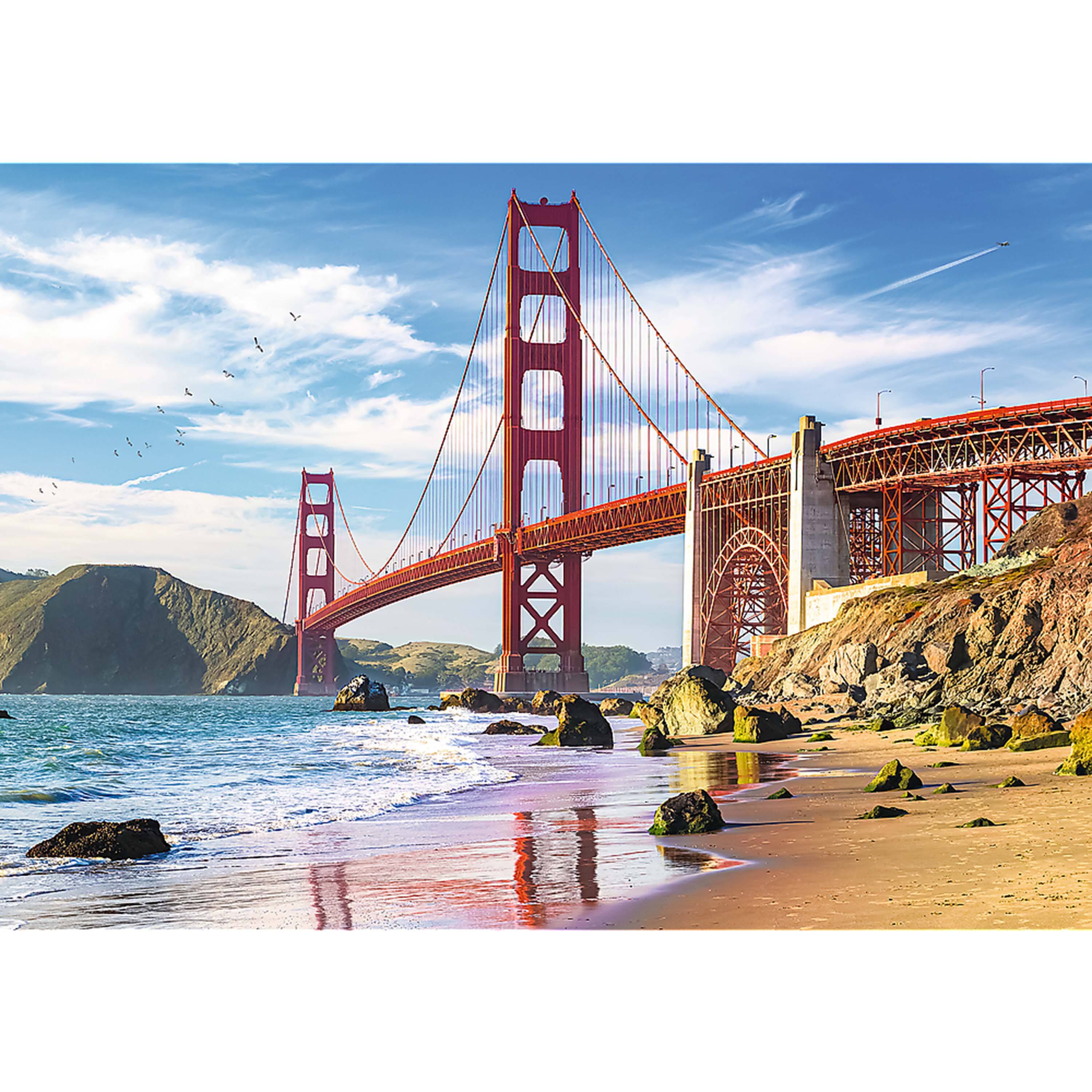 Alt View 1. Trefl - Trefl Red 1000 Piece Puzzle - Golden Gate Bridge, San Francisco, USA.