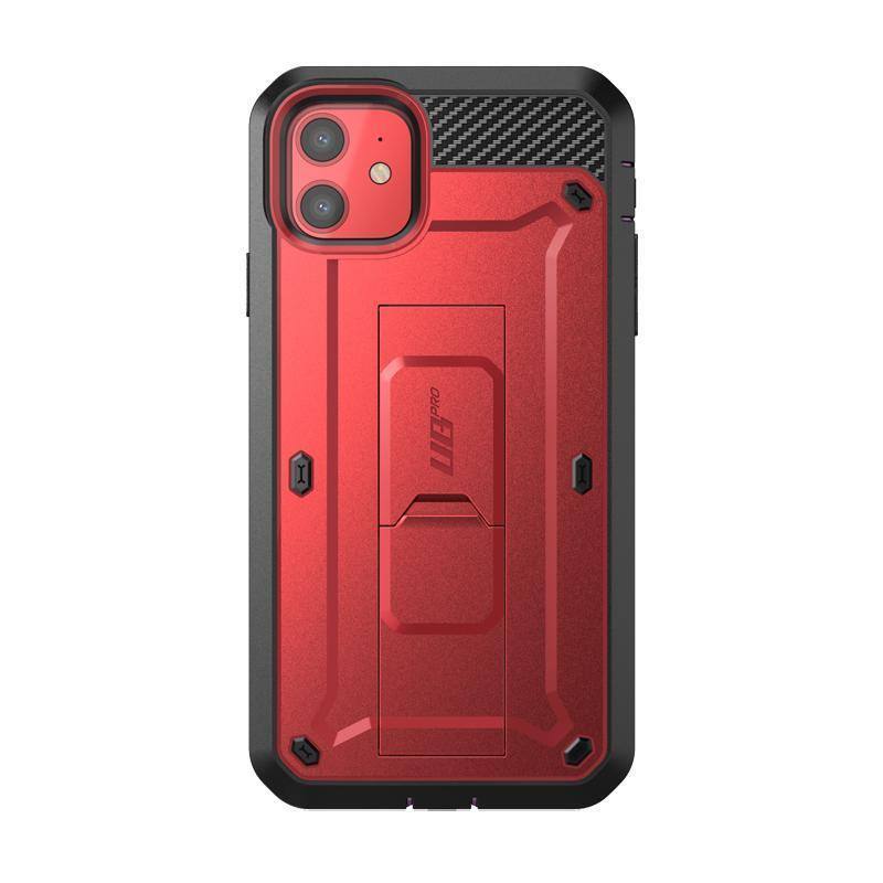 SUPCASE - Unicorn Beetle Pro Rugged Holster Case for iPhone 11 – Full-Body Protection with Kickstand & Belt Clip - Metallic Red