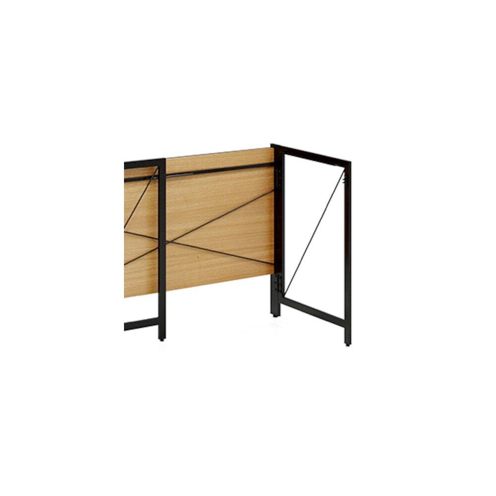 Alt View 7. Space Solutions - Space Solutions 43 inch Folding Home Office Desk for Home or Office, Black / Teak - Black.