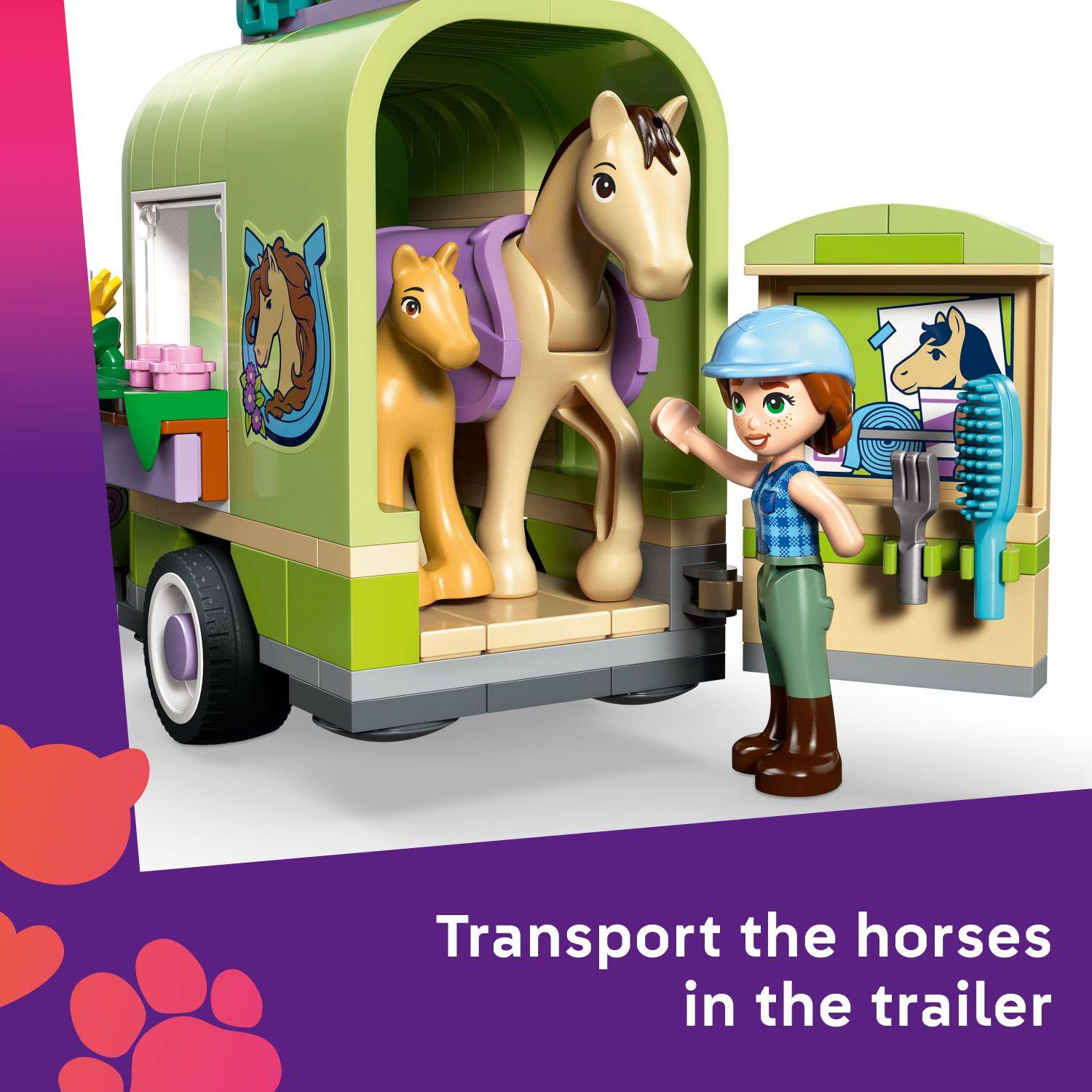 Transport the horses in the trailer