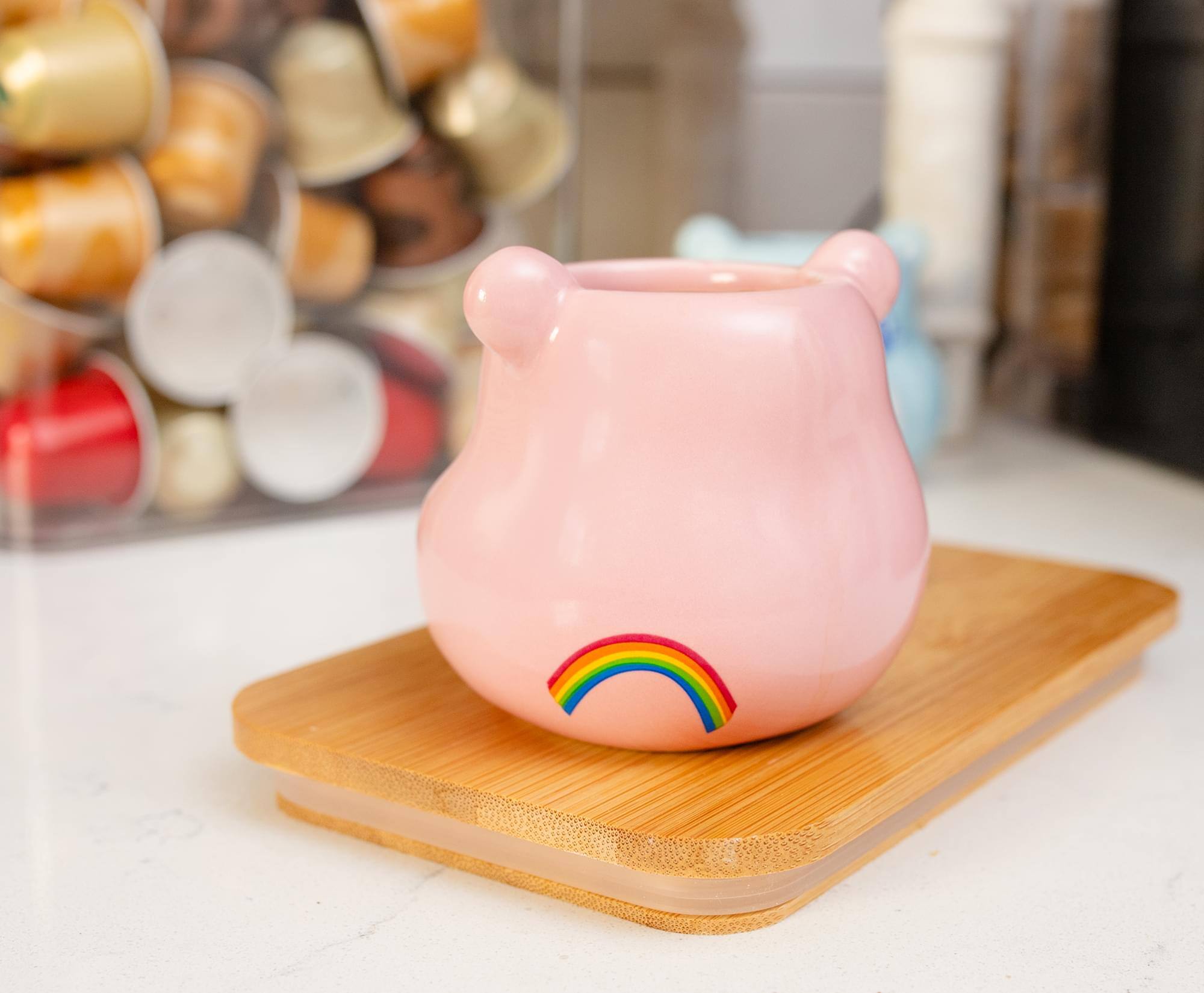 Alt View 3. Care Bears - Care Bears Cheer Bear Sculpted Ceramic Mini Mug | Holds 3 Ounces - Pink.