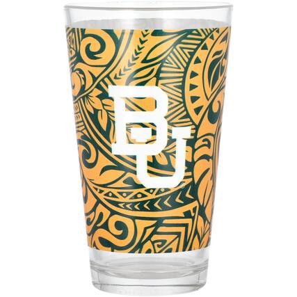 Front. Indigo Falls - Baylor Bears 16oz. Ohana Pint Glass - Multicolor.