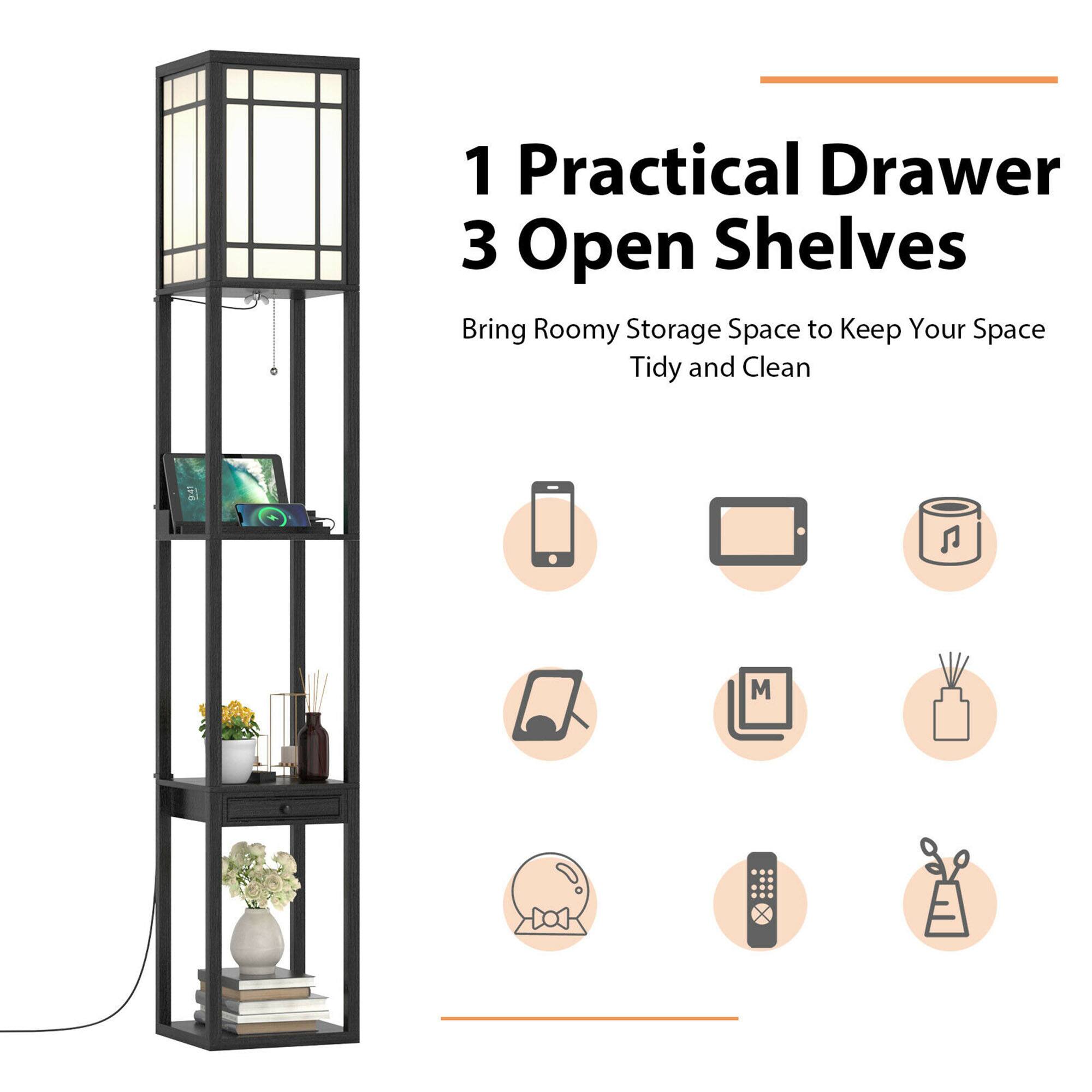 1 Practical Drawer  
3 Open Shelves  

Bring Roomy Storage Space to Keep Your Space Tidy and Clean