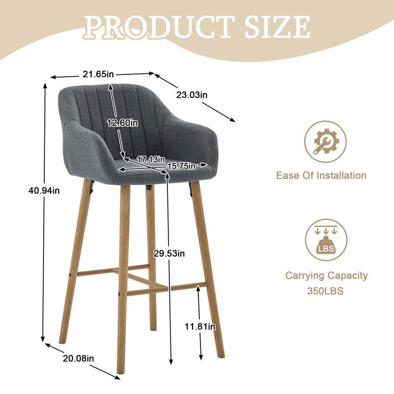 PRODUCT SIZE  
21.65in  
23.03in  
12.60in  
40.94in  
17.13in  
15.75in  

Ease Of Installation  
29.53in  

Carrying Capacity  
350LBS  
11.81in  
20.08in